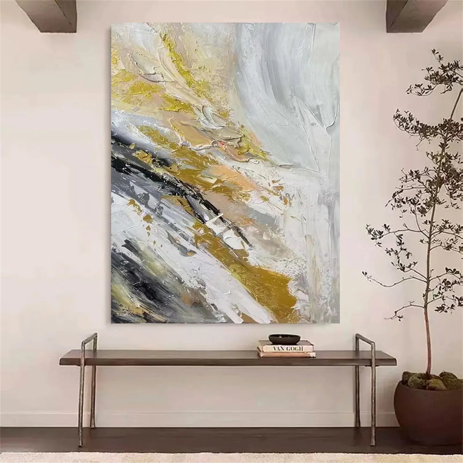 Abstract Painting #AB 251 - Modern Canvas Wall Art for Home & Office Decor - Perfect for Living Room, Bedroom, or Workspace