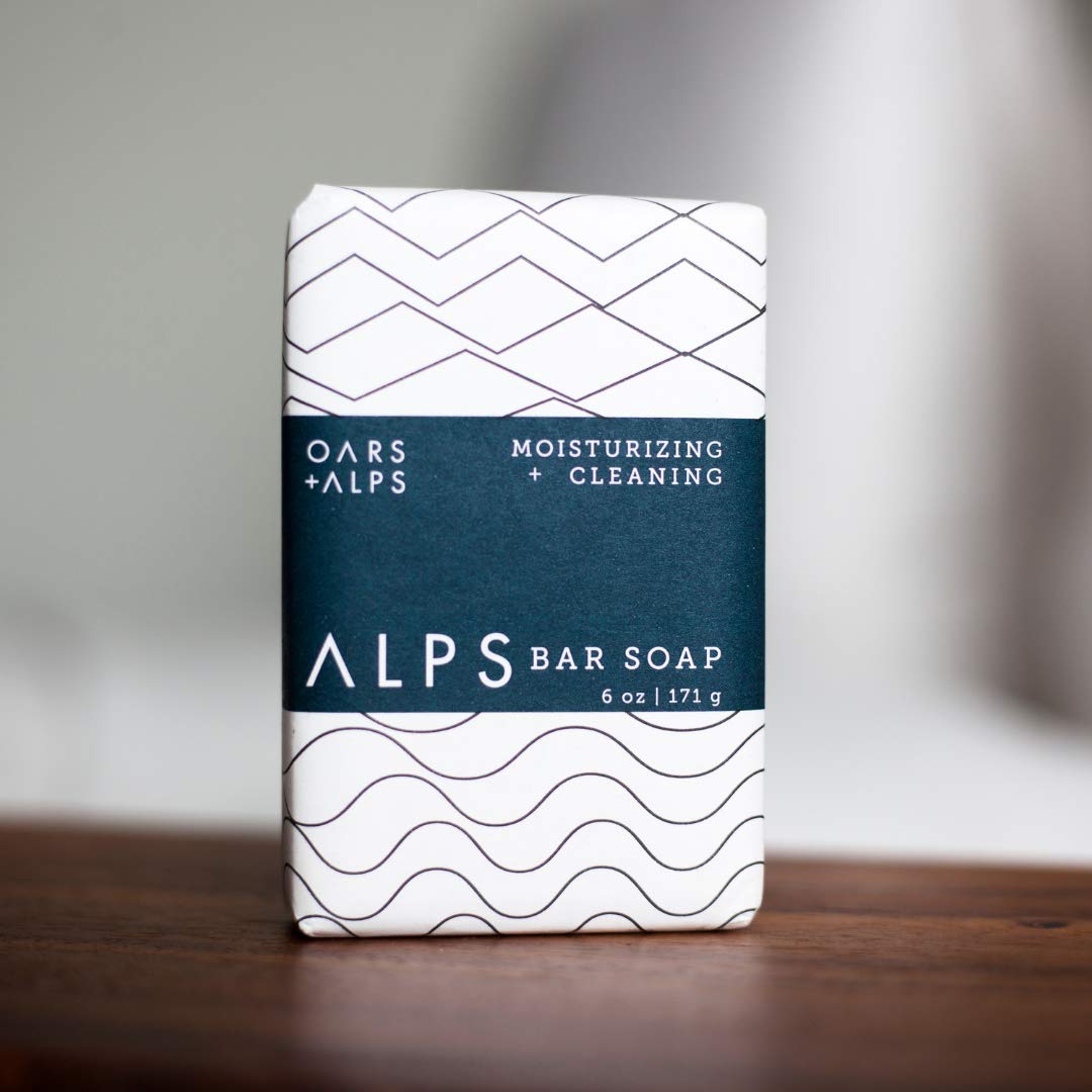 Oars + Alps Moisturizing Men's Bar Soap - 6 Pack (6 Oz Each) | Dermatologist Tested, Natural Ingredients, Travel Size | Perfect for Gym, Travel & Daily Skincare Routine