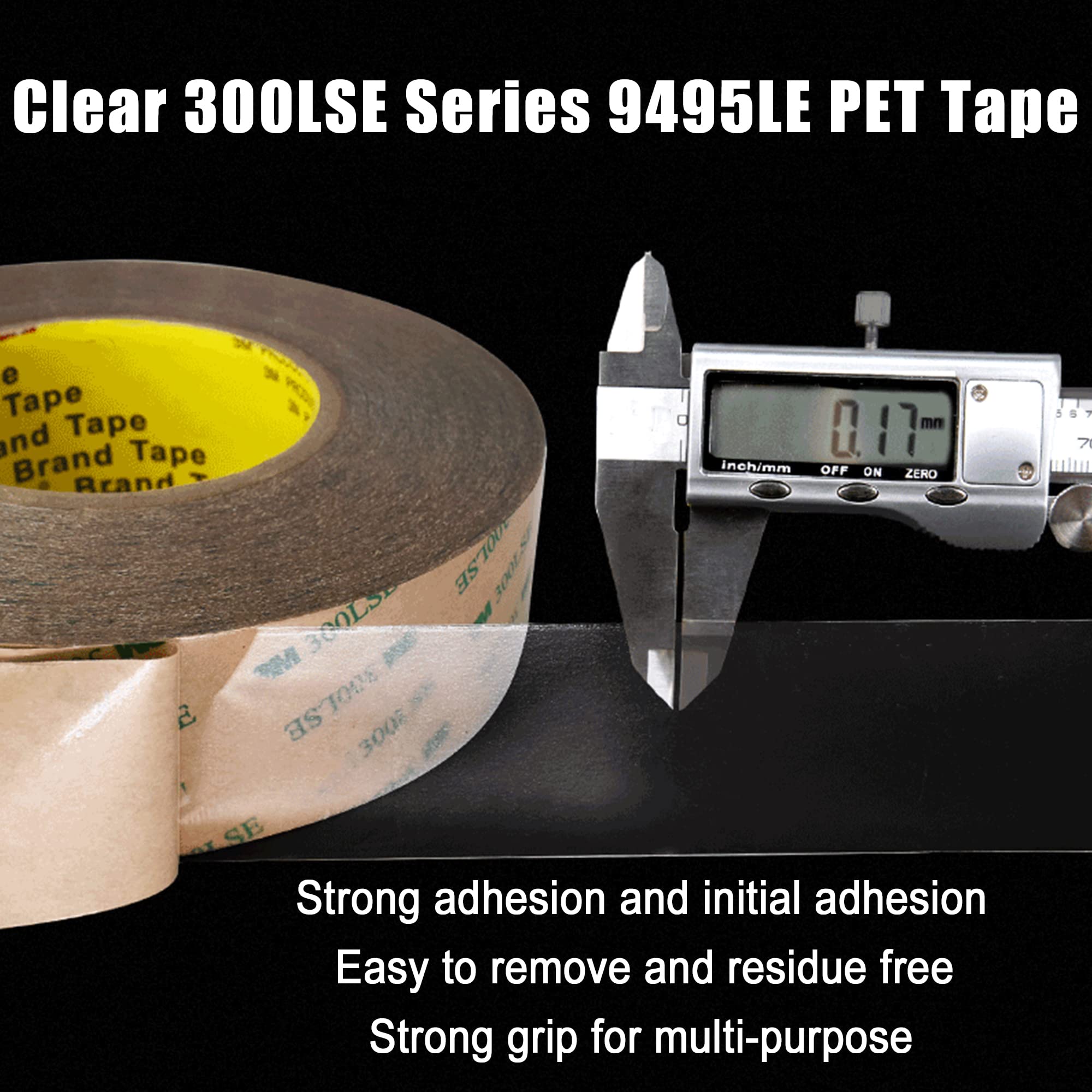 300LSE Heavy Duty Double Sided Tape - 36ft Clear Removable Mounting Tape for Scrapbooking, Picture Hanging Strips & Home Decor | Strong Adhesive for Walls, Photos, Crafts & DIY Projects
