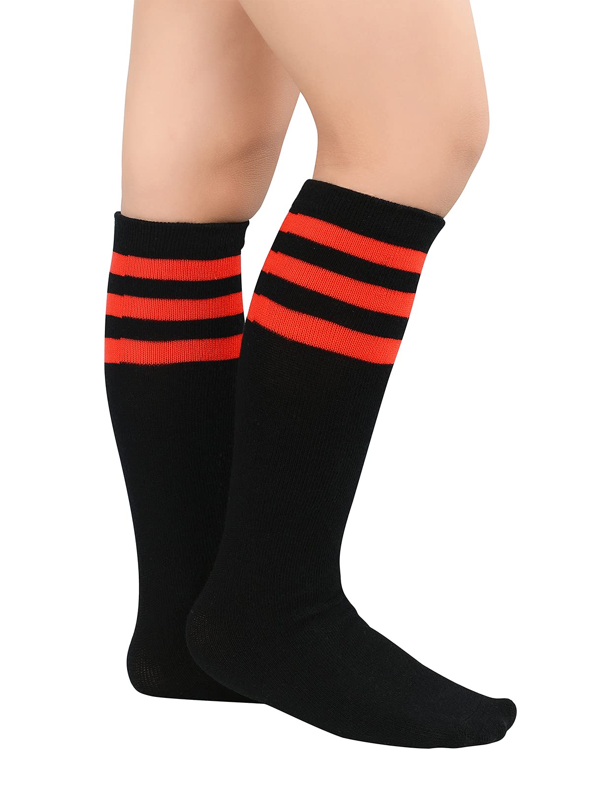 Century Star Kids Knee High Soccer Socks - Cotton Sports Tube Socks for Boys & Girls - Perfect for Soccer Games, School Uniforms & Athletic Activities