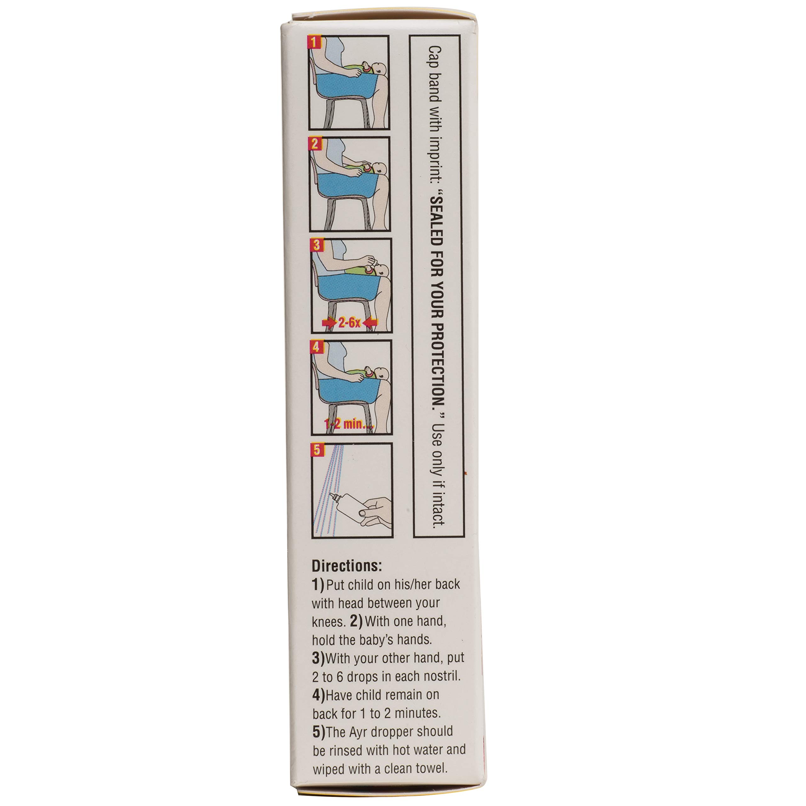 Baby Ayr Saline Nasal Spray & Drops for Infants - 1 Fl Oz Gentle Saline Solution for Congestion Relief - Safe for Newborns & Kids - Perfect for Cold, Allergies & Dry Noses - Pack of 1