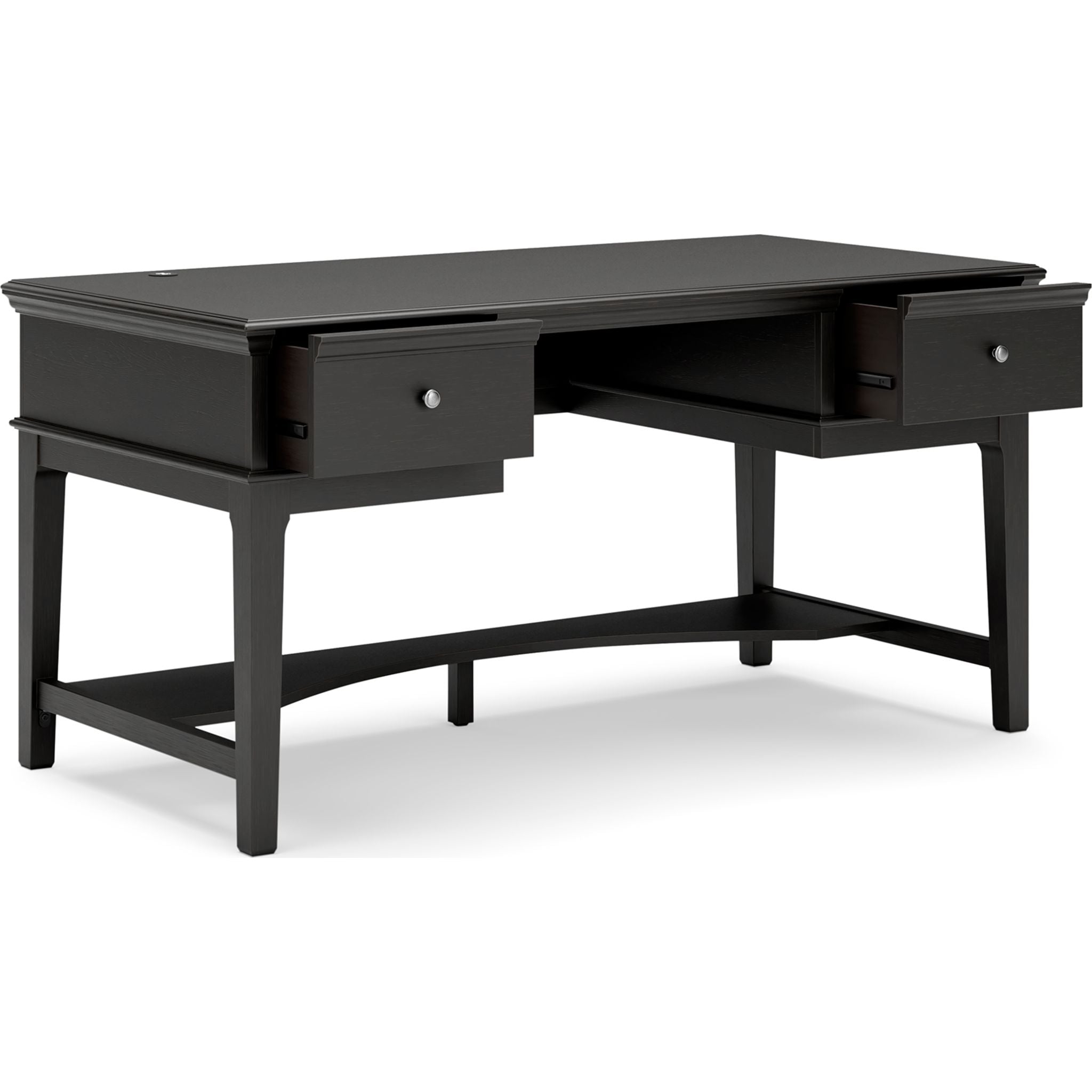 Beckincreek Black Office Desk - Modern & Stylish Writing Desk for Home & Workspace | Perfect for Remote Work, Study & Office Use