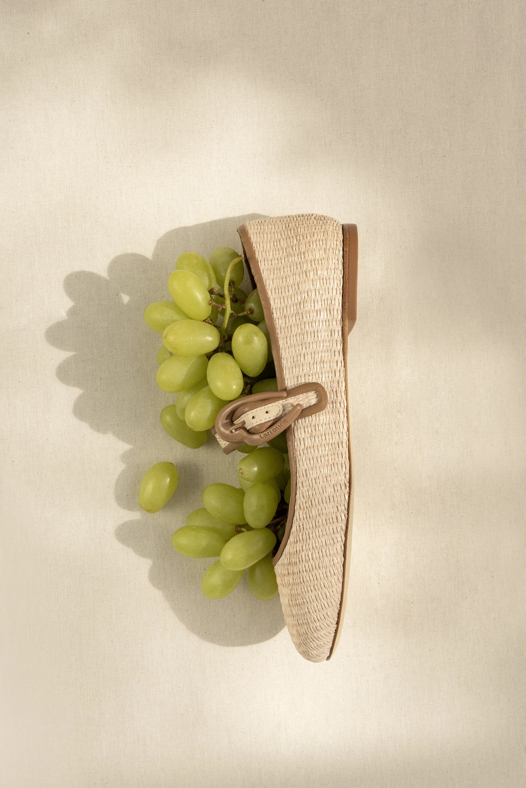 Verona Women's Ballet Flats - Natural Raffia & Hazelnut Leather Trim | Comfortable Casual Shoes for Work, Travel & Everyday Wear