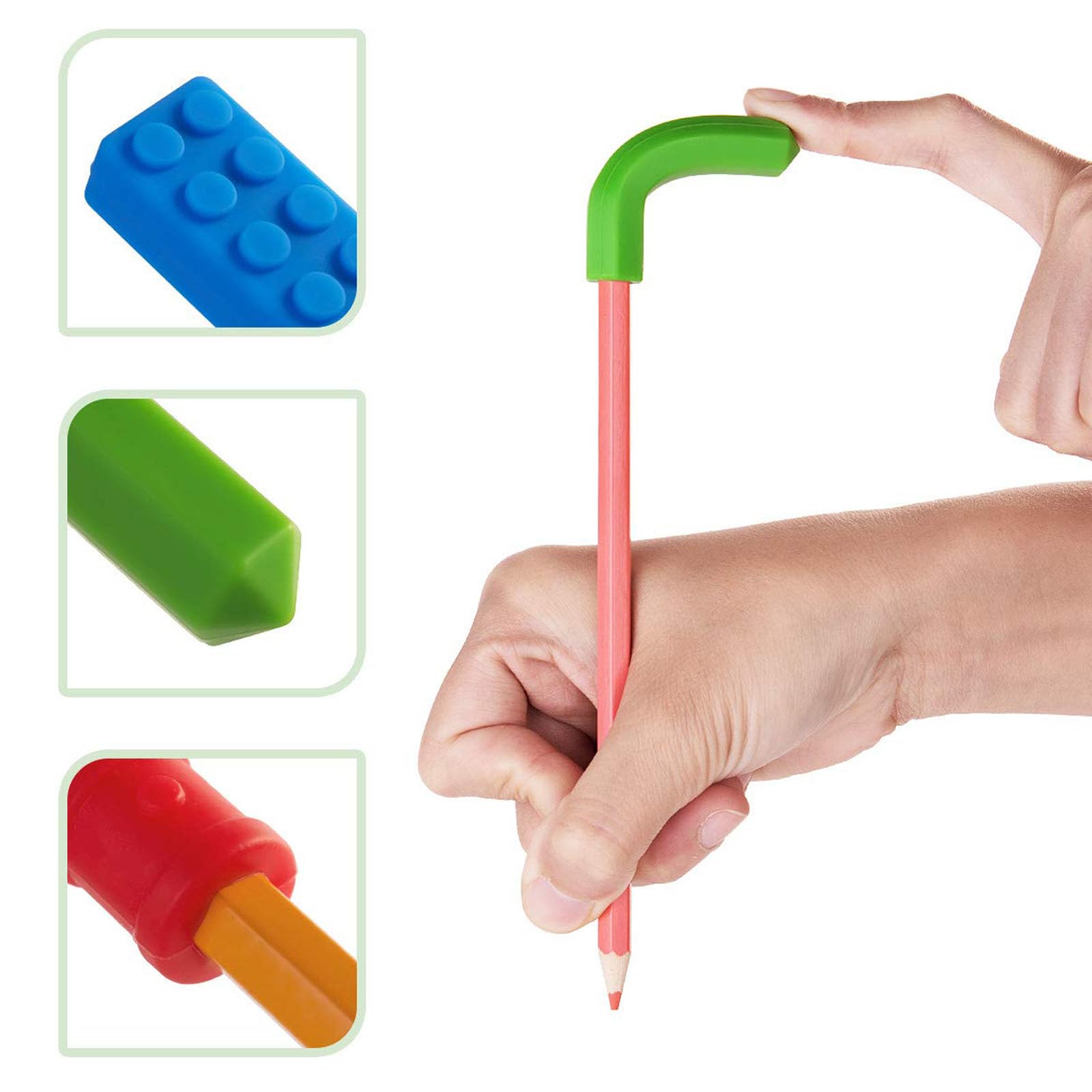 8 Pack Silicone Pencil Toppers for Chewing - Sensory Chewable Pencil Toppers for Anxiety Relief, ADHD, Autism & Special Needs - Biting Aid for Kids & Adults (Classroom, Office, Study Use)