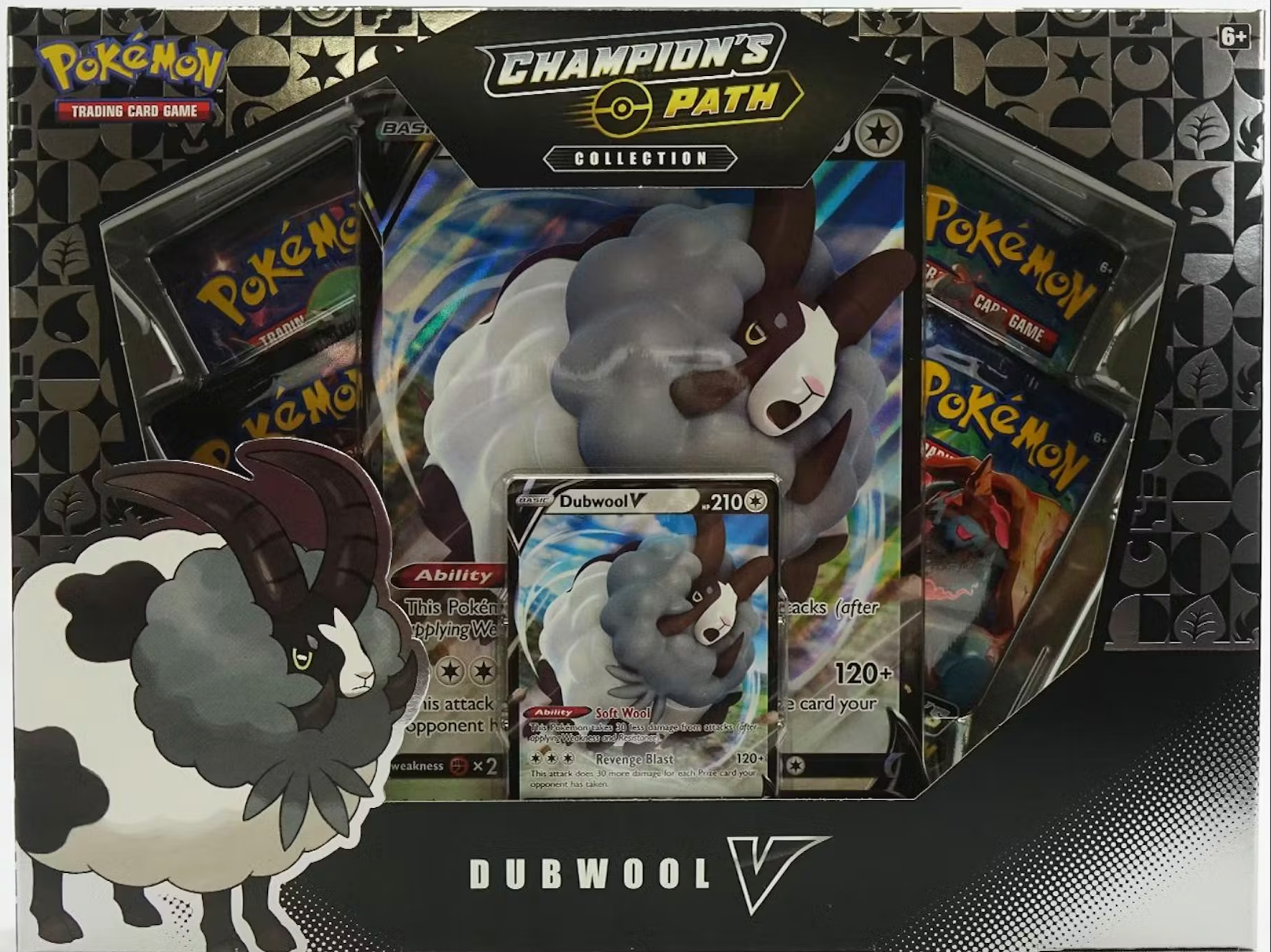 Pokemon Champion's Path Dubwool V Collection Box - Exclusive Trading Cards for Collectors & Battles | Perfect for Pokemon TCG Tournaments, Gifts & Display
