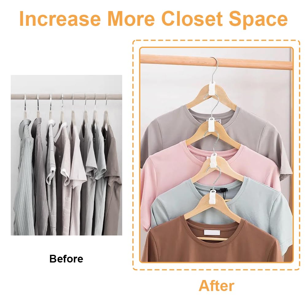 60pcs Multicolor Plastic Clothes Hanger Connector Hooks - Space Saving Closet Organizer for Plastic, Wooden & Wire Hangers | Perfect for Small Closets, Laundry Rooms & Travel Packing