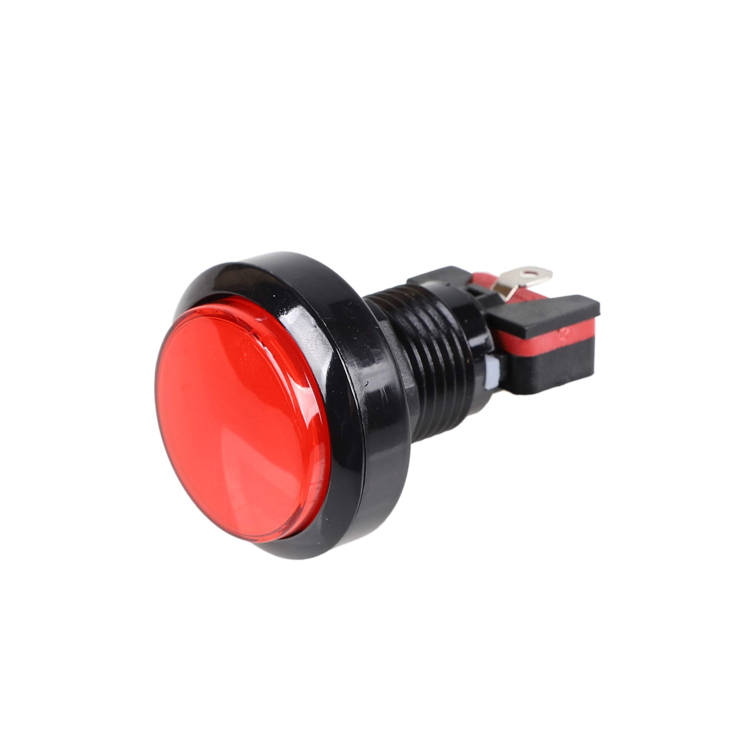 EG STARTS 5-Pack 45mm LED Arcade Push Buttons - Red Illuminated Game Switches for Arcade Machines, MAME Cabinets & DIY Gaming Controllers - Perfect for Coin-Op Games, Retro Gaming & Home Arcade Builds
