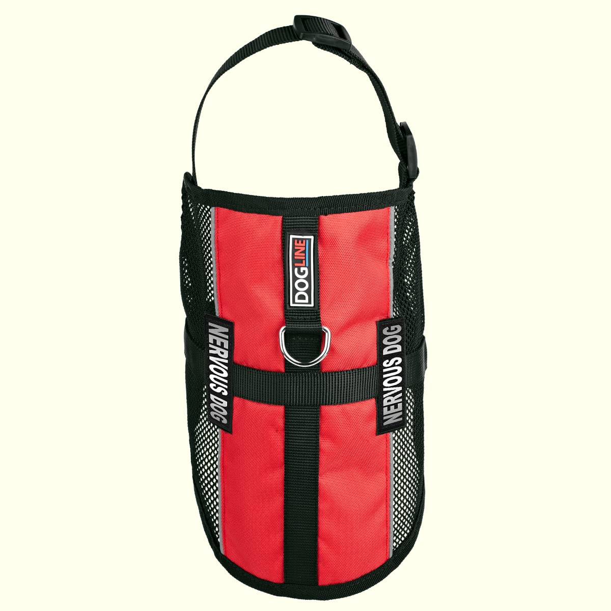 Dogline MaxAire Cooling Vest for Anxious Dogs - Adjustable Harness with Removable Patch & Reflective Strips - Fits Puppies to Large Dogs (17-21 Inch Girth) - Red - Perfect for Summer Walks, Training & Outdoor Adventures