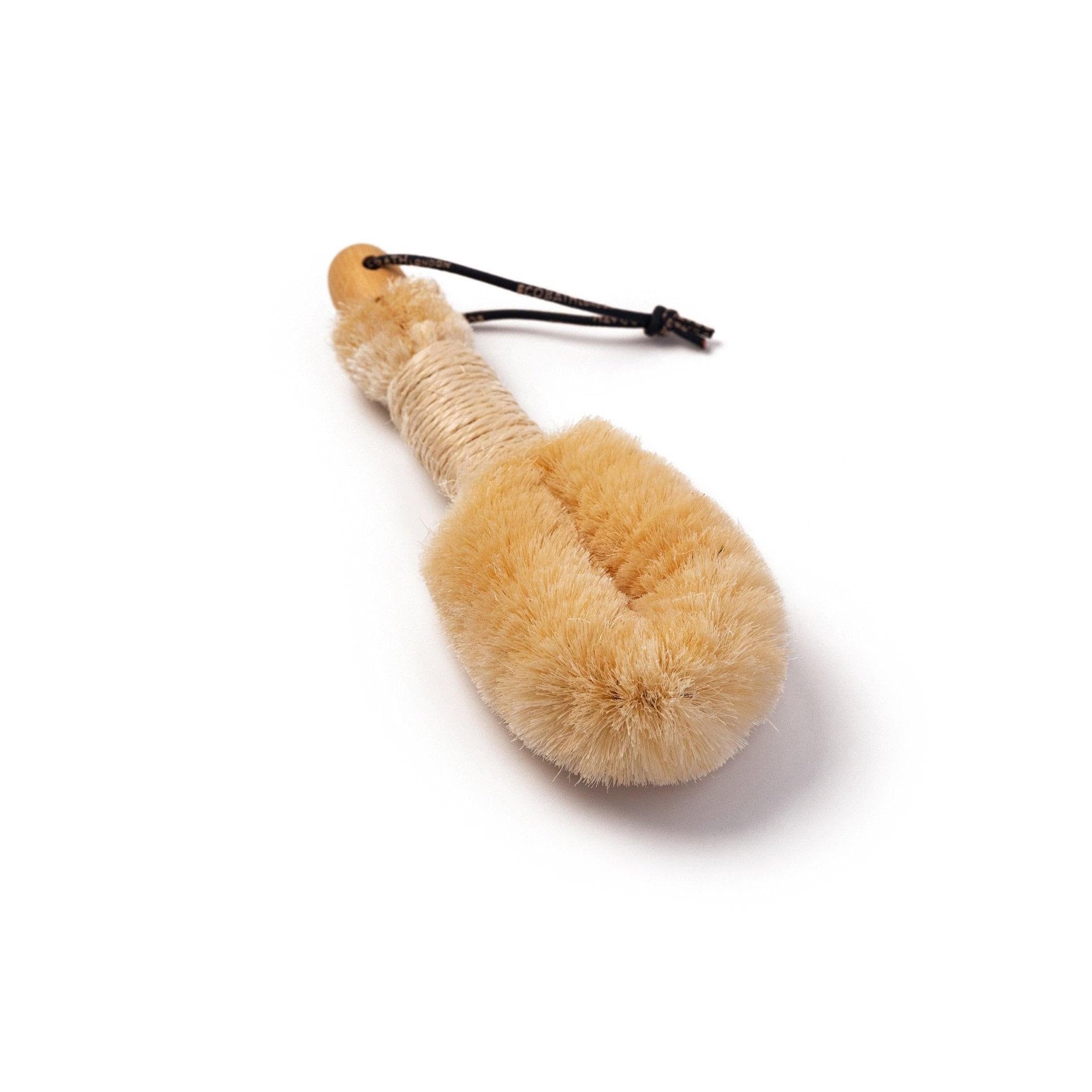 Eco Bath London Natural Sisal Japanese Spa Brush - Exfoliating Body & Back Scrubber for Dry Brushing, Deep Cleansing & Smooth Skin, Firm Bristles (Large) - Perfect for Home Spa, Detox & Lymphatic Massage