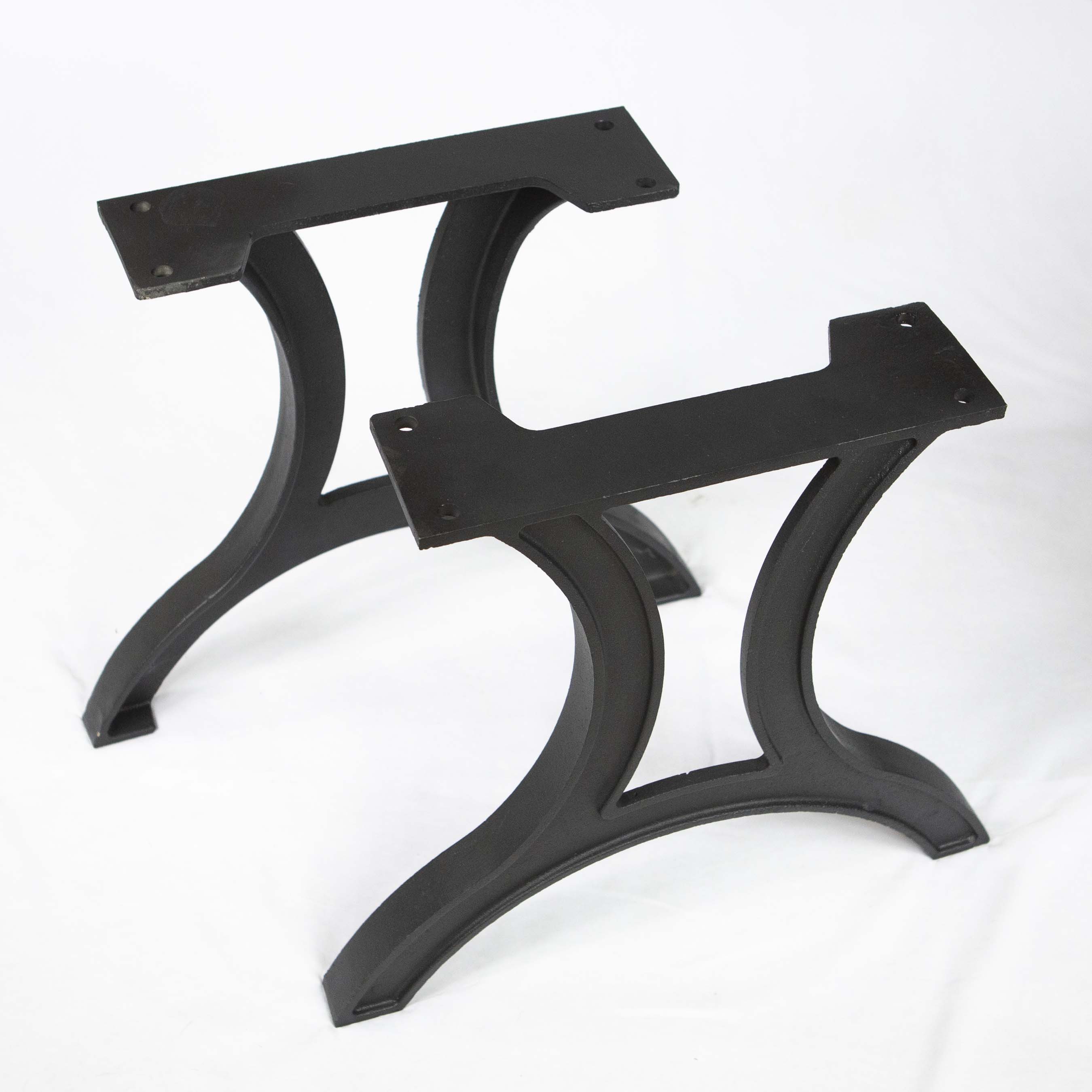 CN720 Heavy Duty Cast Iron Coffee Table Legs - 1 Pair (Set of 2) - Industrial Style Furniture Supports for DIY Table, Desk, Bench Projects - Perfect for Living Room, Office, or Outdoor Use