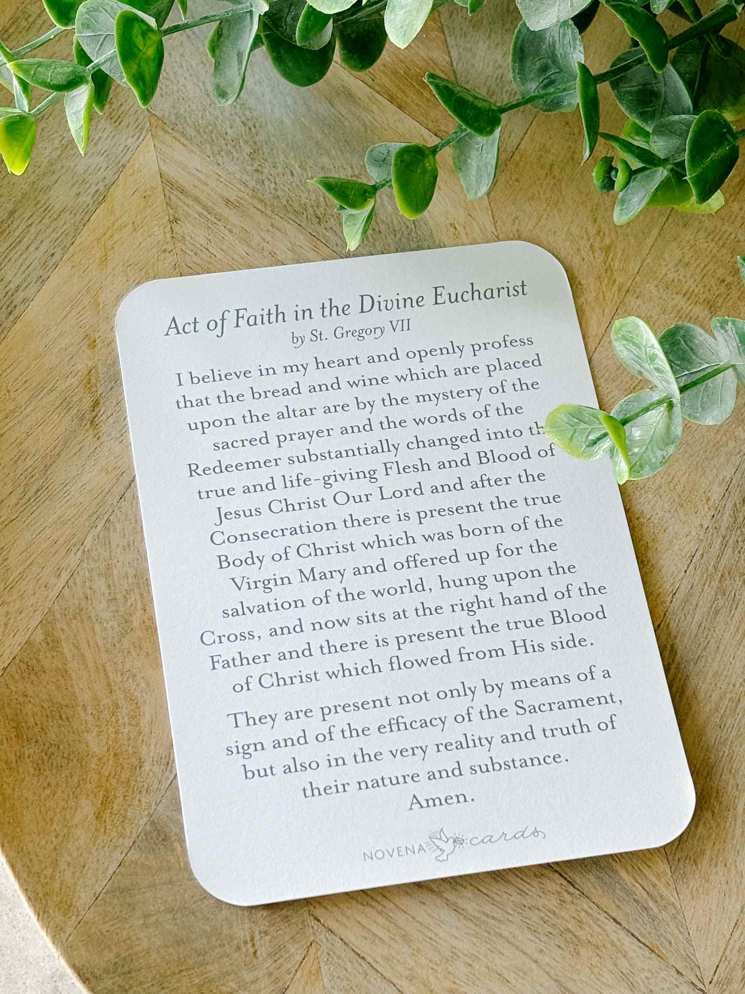 Divine Eucharist Prayer Card - Religious Faith Devotional for Catholic Worship & Communion - Perfect for Church, Home Altar & Spiritual Reflection