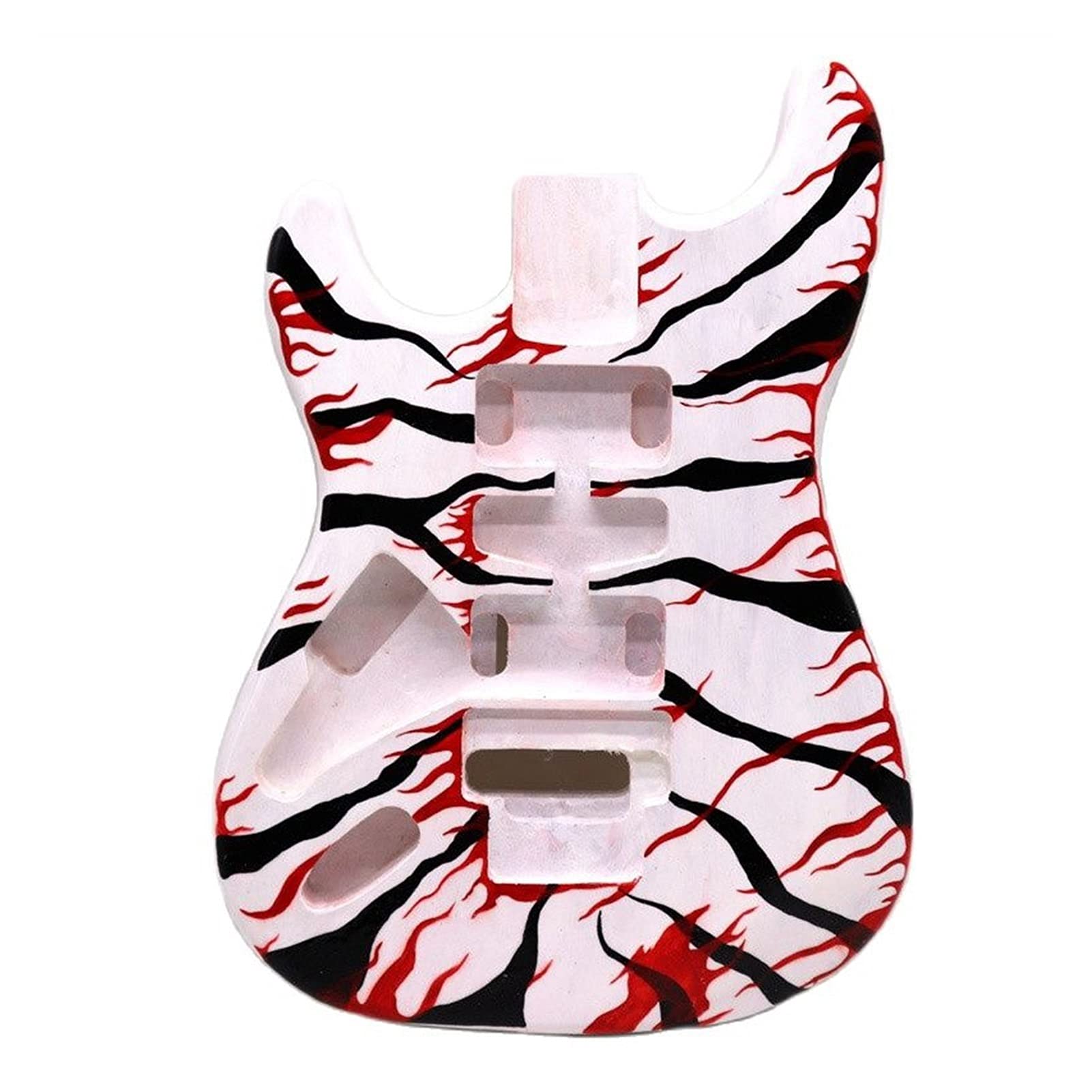 Left-Handed Unfinished Poplar Wood ST Electric Guitar Body for DIY Custom Painting - Perfect for Handcrafted Guitar Projects & Unique Instrument Customization