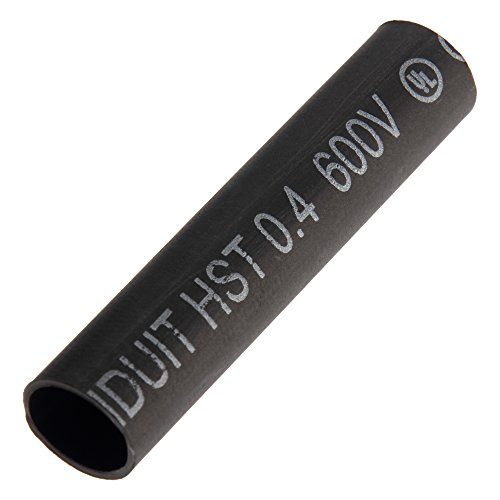Panduit HST0.4-6-XY Black Adhesive Lined Heat Shrink Tubing (10-Pack) - Heavy Duty Thick Wall for Wire Protection, Insulation & Cable Repair - Ideal for Electrical, Automotive & Marine Applications