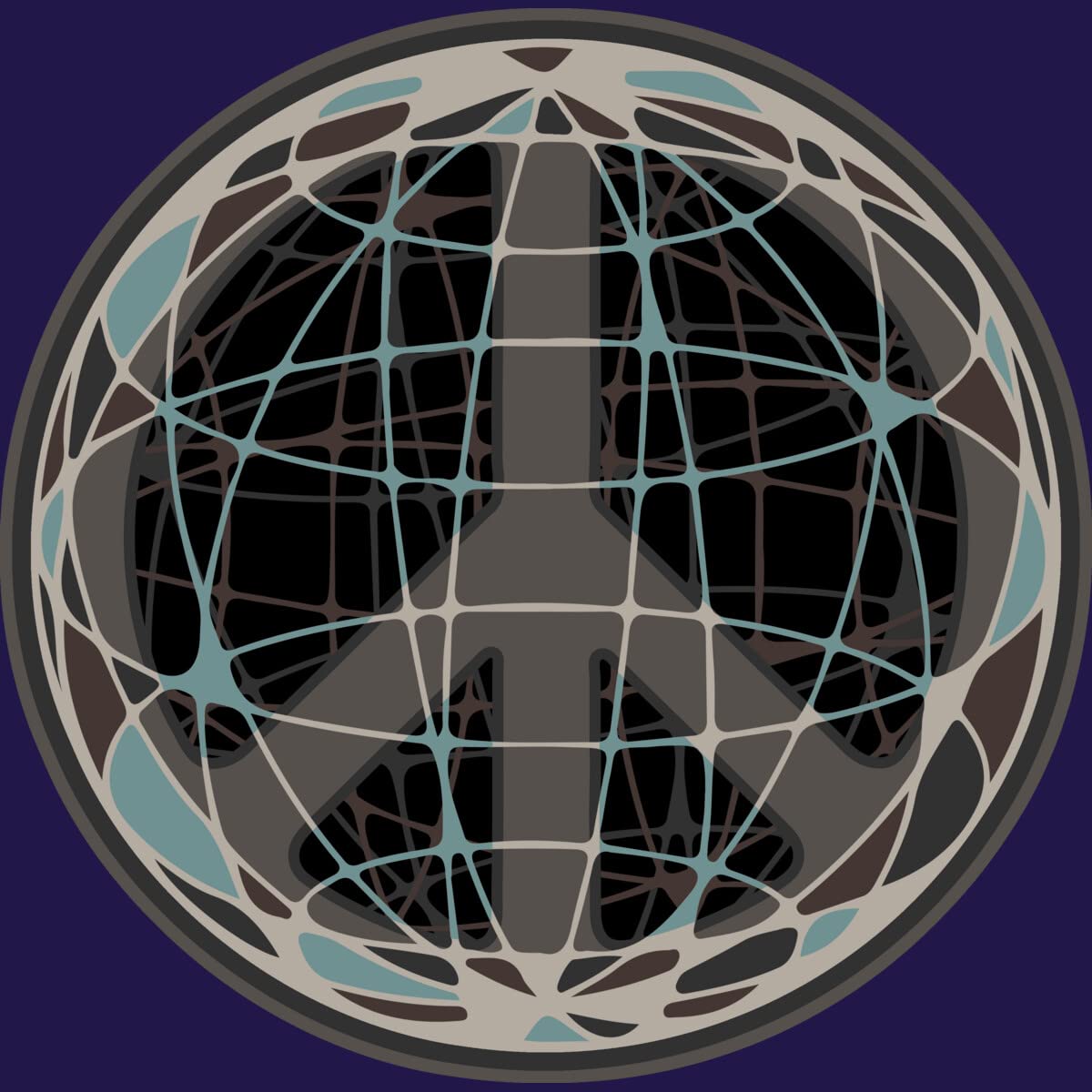 Design By Humans Junior's Wired for Peace by Ramzi Graphic T-Shirt - Trendy Streetwear for Teens - Perfect for Casual Wear & Music Festivals