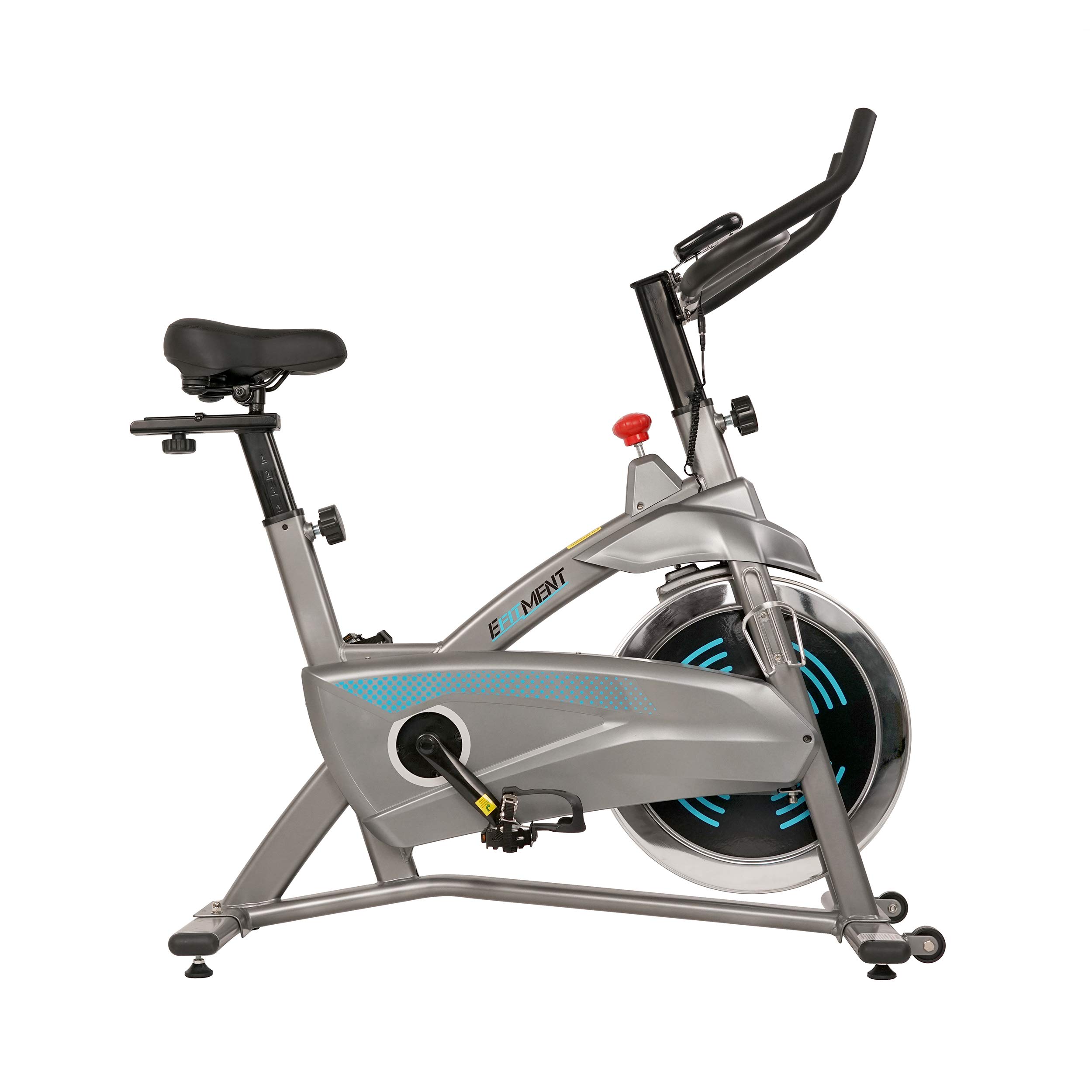 EFITMENT Magnetic Resistance Indoor Cycling Bike - Belt Drive Stationary Exercise Bike with Digital Monitor, Heart Rate Pulse Grips, iPad Tablet Holder & Chrome Flywheel - Perfect for Home Gym, Cardio Workouts & Spin Classes