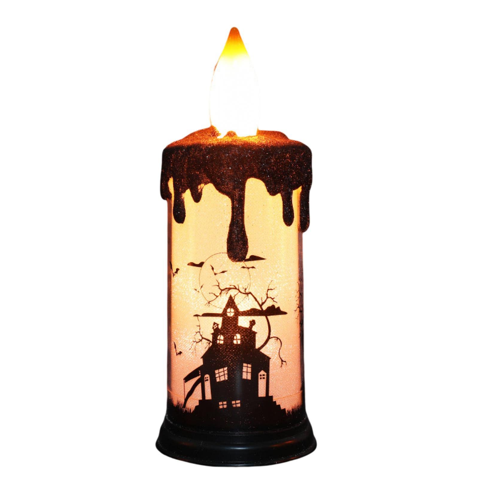 Vintage LED Tea Lights - Battery Operated Waterproof Candles for Halloween Decor