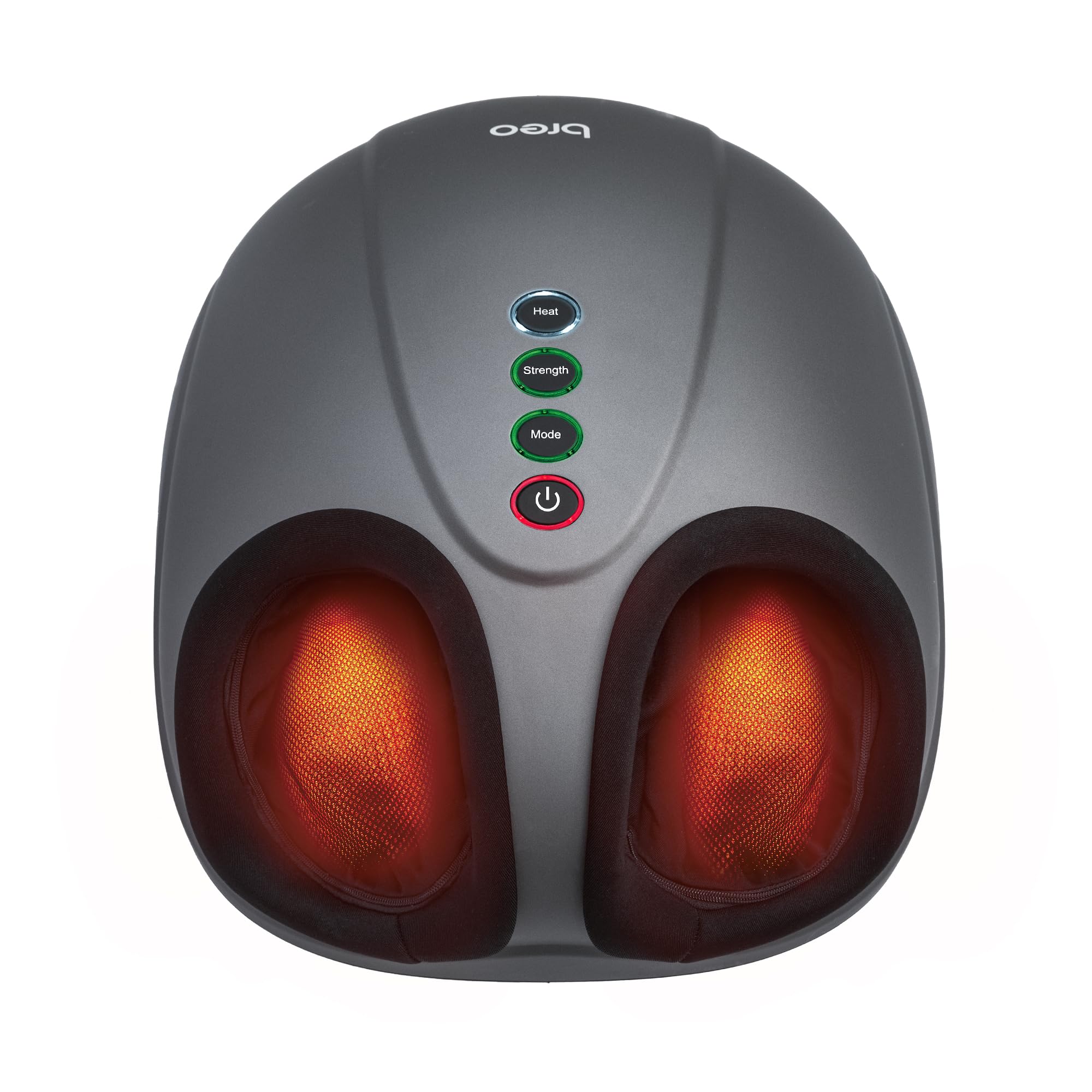 Breo Foot Massager with Heat - Deep Kneading, Air Compression & Rolling Massage for Foot Pain Relief, Plantar Fasciitis & Circulation - Fits Up to Size 46 (US 12) - Perfect for Home, Office & Post-Workout Recovery