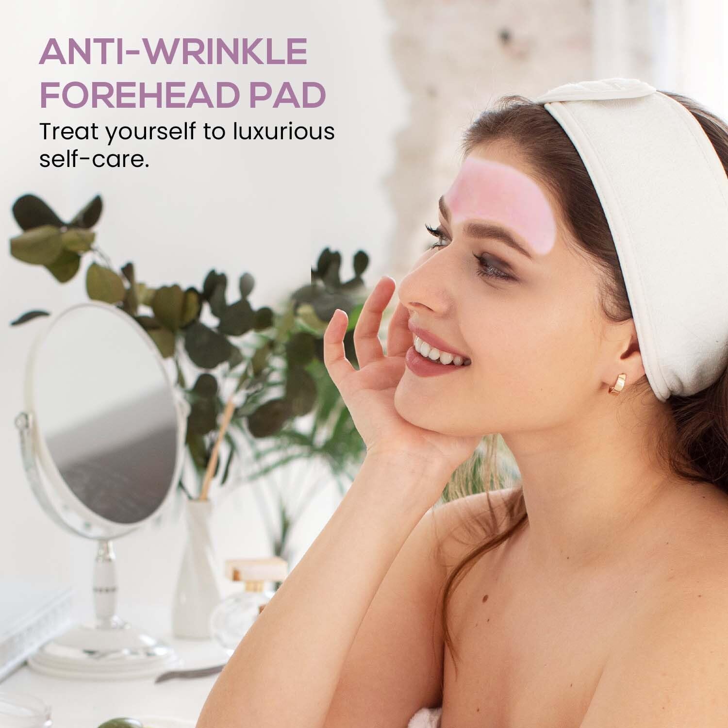 Kami Pure Anti-Wrinkle Forehead Pad - Reusable Silicone Gel Patch for Wrinkle Reduction, Anti-Aging & Skin Hydration | Collagen Boosting Treatment as Botox Alternative | Single Pack | Perfect for Nighttime Skincare & Post-Treatment Recovery