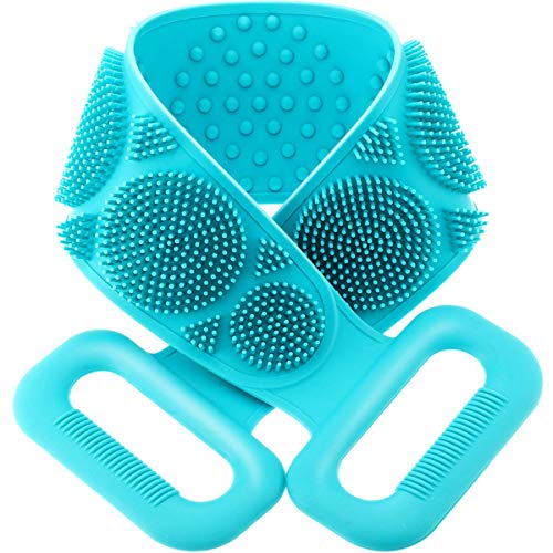K Kudos Silicone Body Scrubber - Dual-Side Exfoliating Brush for Deep Skin Cleaning & Massage - Perfect for Shower & Spa (2Pcs)