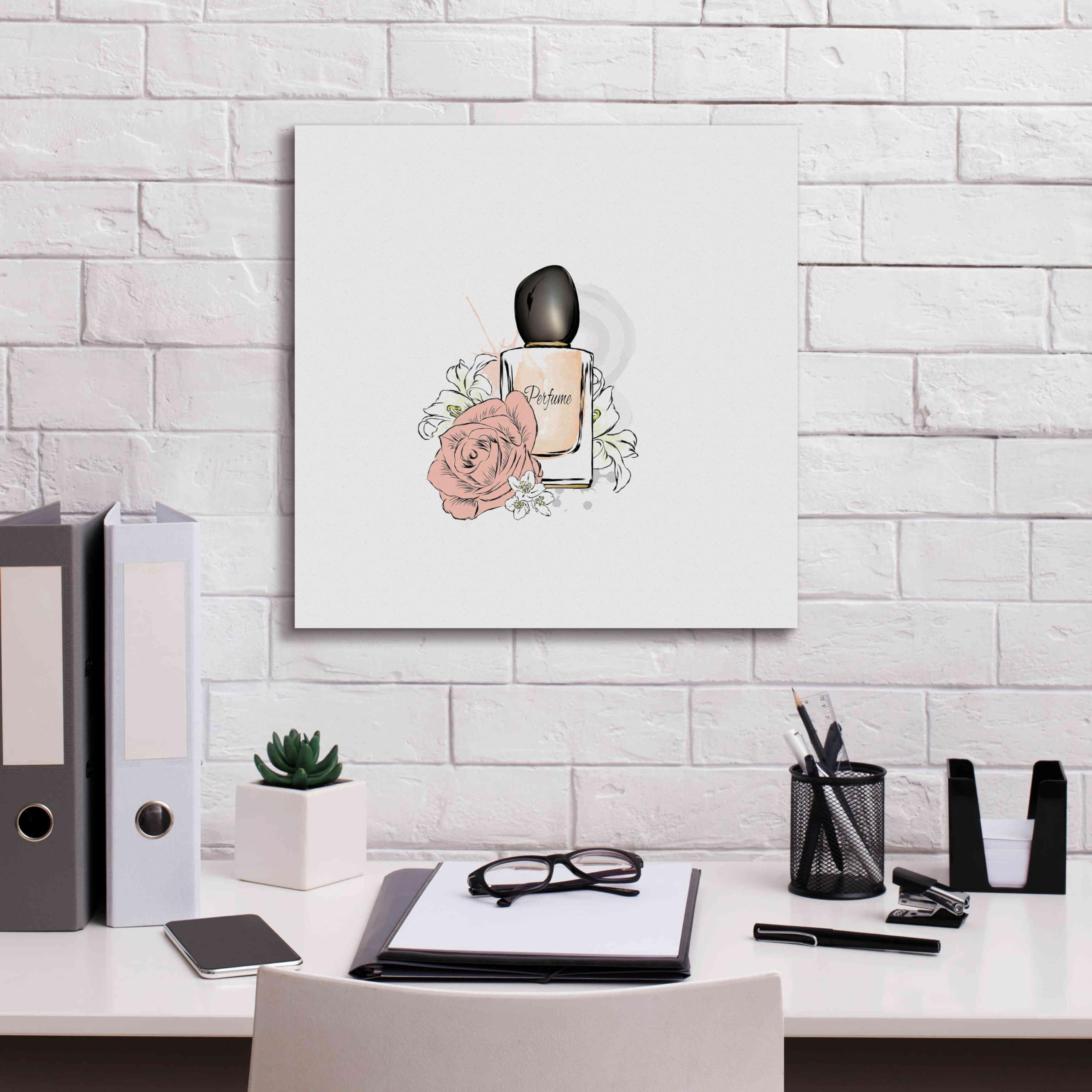 Epic Graffiti 'Perfume I' by Incado - Premium Giclee Canvas Wall Art Print 18x18 Inches - Modern Home Decor for Living Room, Bedroom & Office