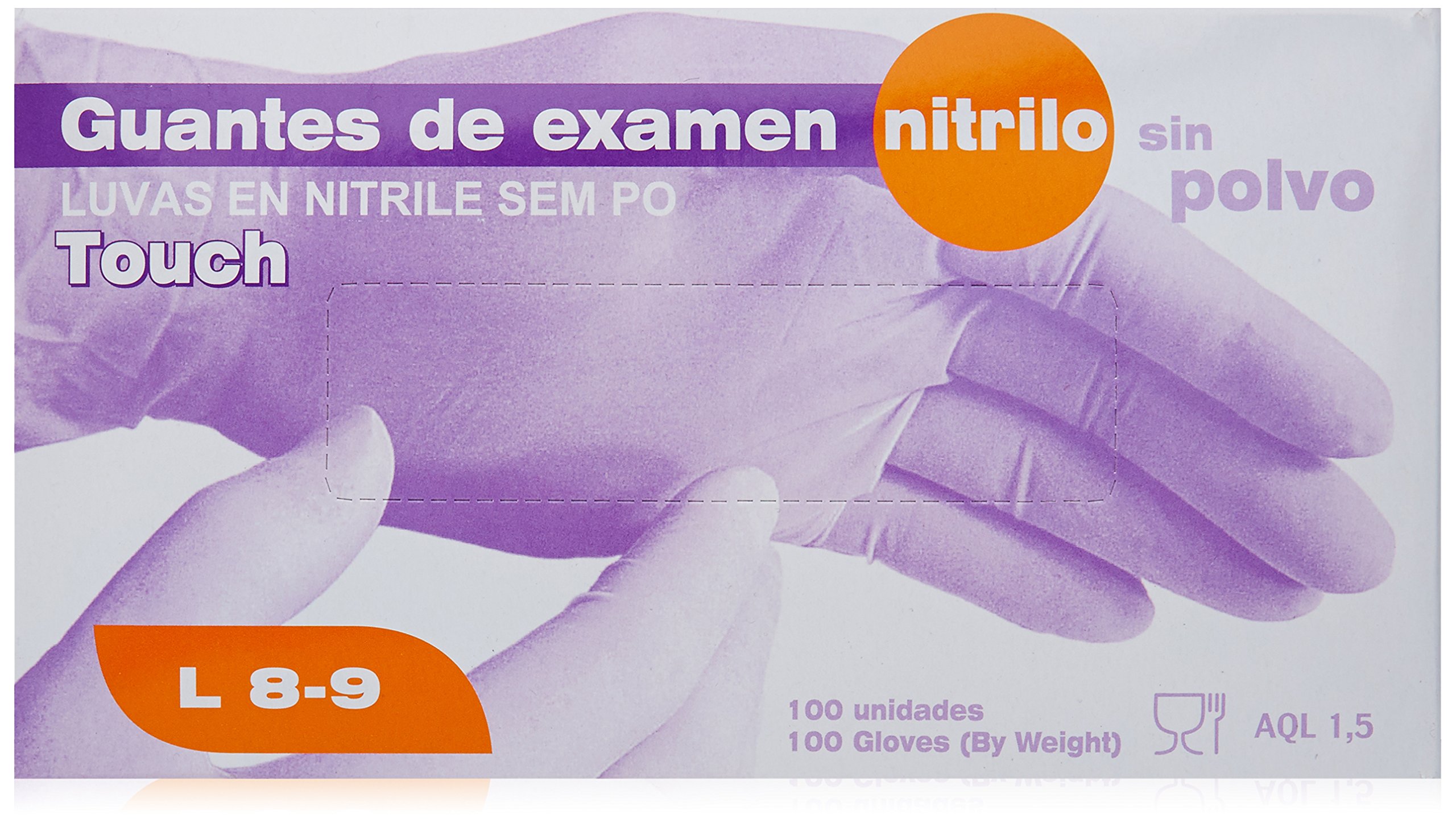 Blue Nitrile Powder-Free Gloves | Gama Touch | Disposable Single-Use Gloves | Extra Quality | Box of 100 | Perfect for Medical, Dental, Tattoo & Food Handling