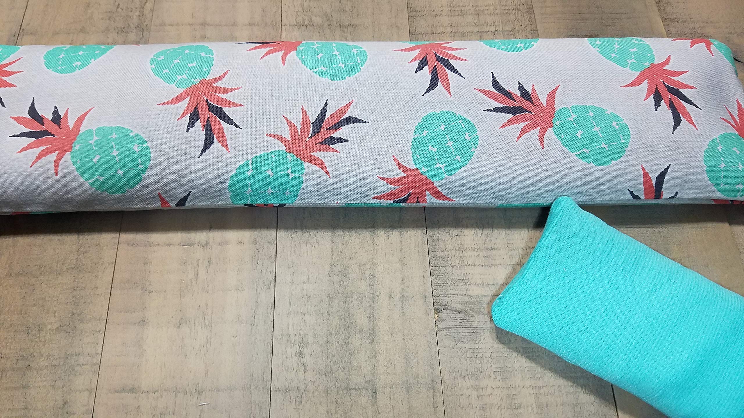 Blue Pineapple Wrist Rest Pad for Computer Keyboard & Mouse - Ergonomic Support with Flax Seeds & Essential Oil Options - Perfect for Office, Gaming & Long Computer Work Sessions