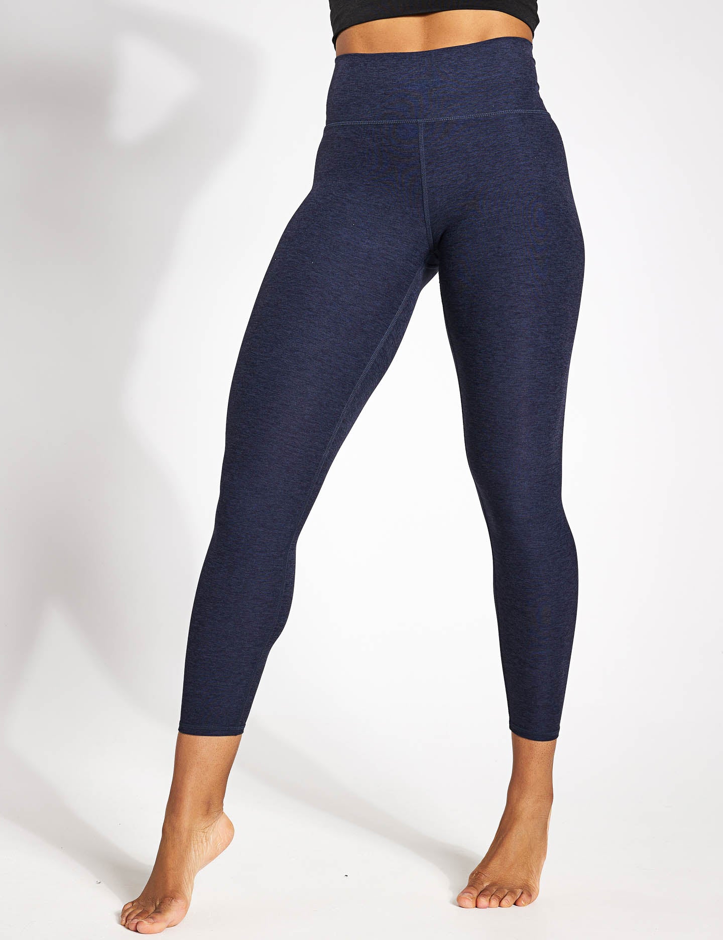 Clean Elevation High-Waisted Yoga Leggings for Women - Midnight Heather - Perfect for Yoga, Gym, Running & Everyday Wear