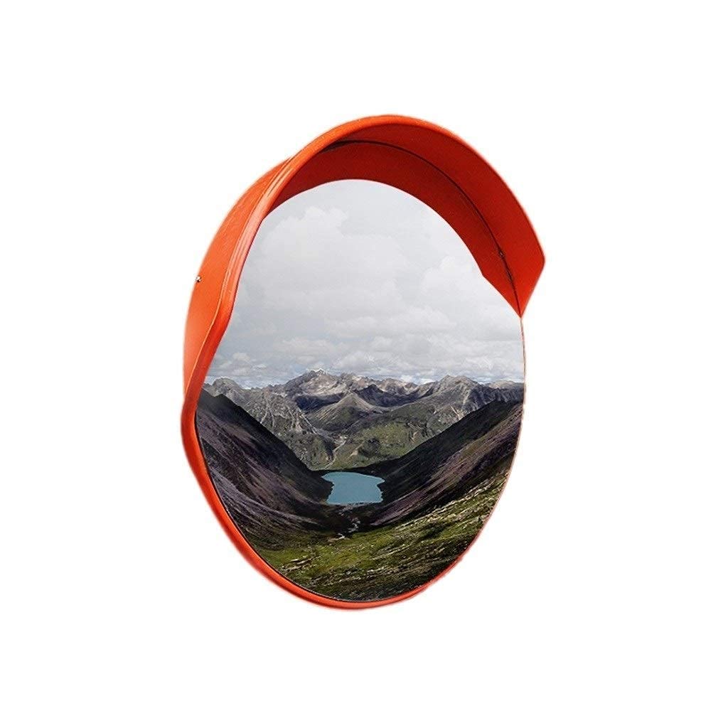 Durable 60CM Traffic Safety Mirror - Heavy Duty Plastic Car Lens with 360° Rotation for Parking Lots, Driveways & Warehouses