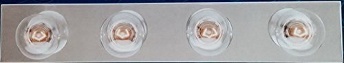 4-Light Bathroom Vanity Light Fixture - Modern Brushed Nickel Finish - Set of 3 - Perfect for Bathroom, Powder Room & Dressing Room Lighting