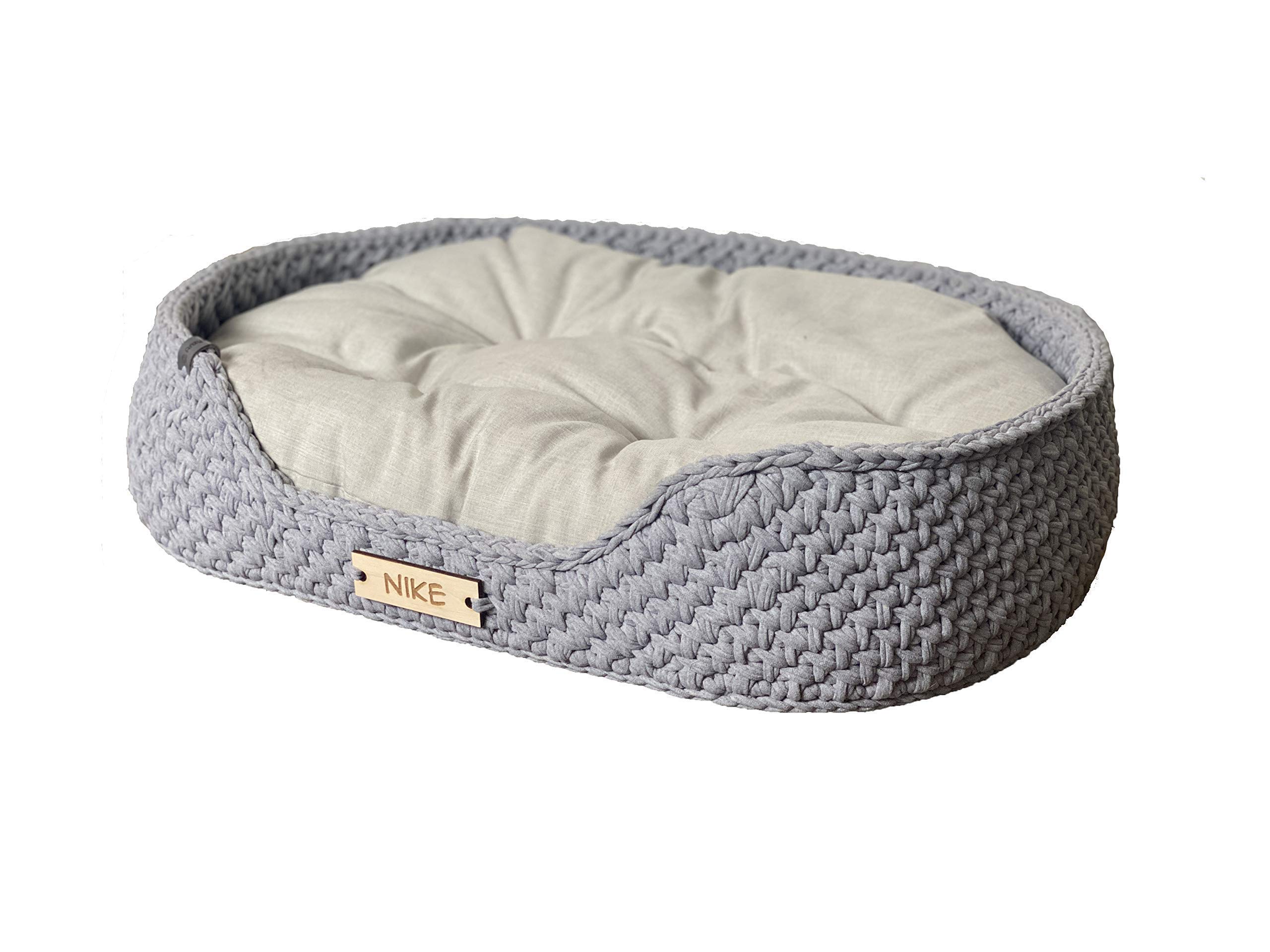 Premium Organic Cotton Pet Bed for Dogs & Cats - Ultra Soft & Cozy Comfort for Small, Medium & Large Breeds - Perfect for Indoor Lounging & Crate Training