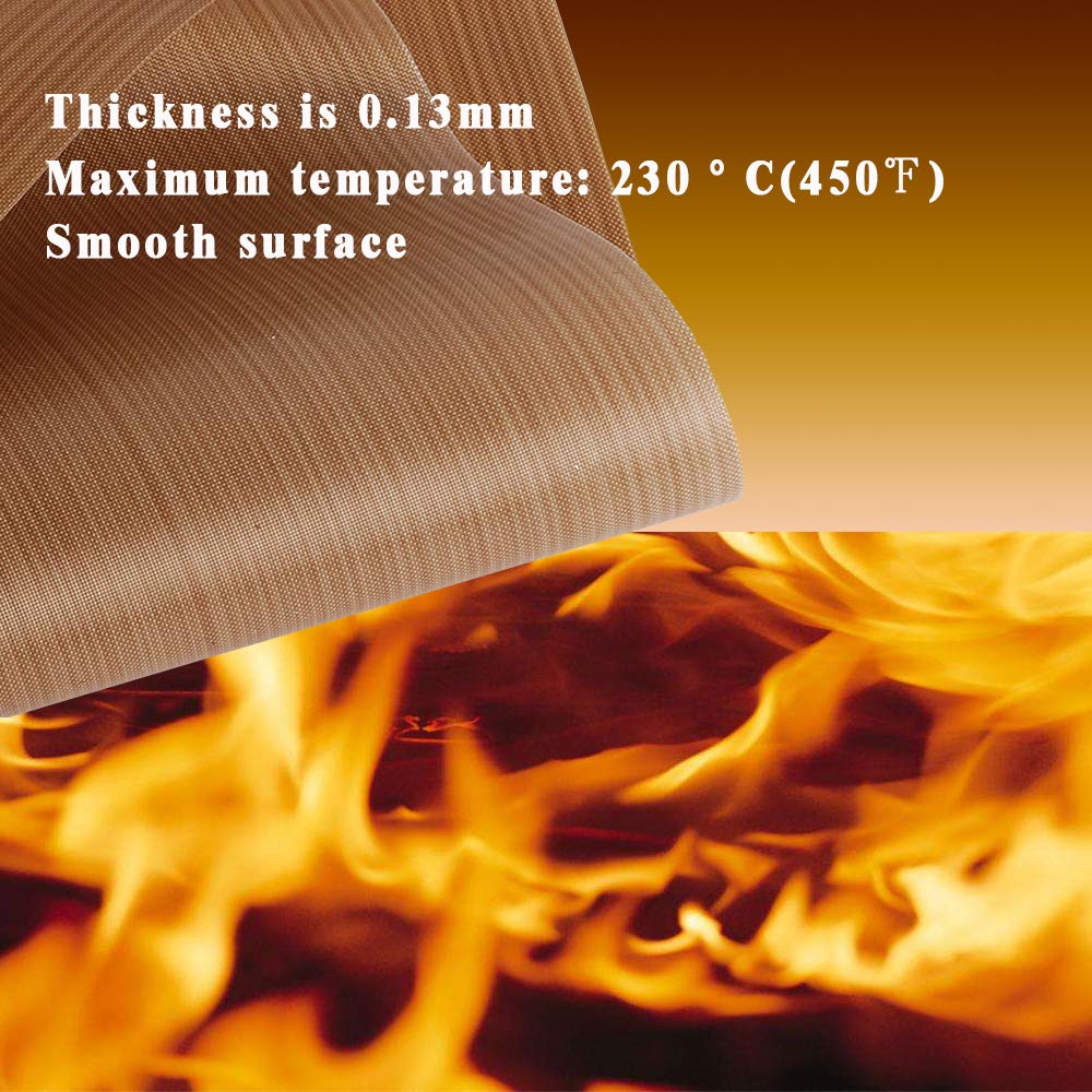 3 Pack 12 x 16 Inch PTFE Non Stick Teflon Sheet for Heat Press Transfer - Reusable Heat Resistant Craft Mat for Iron & Heat Press Machines - Perfect for T-Shirt Printing, Sublimation & DIY Projects