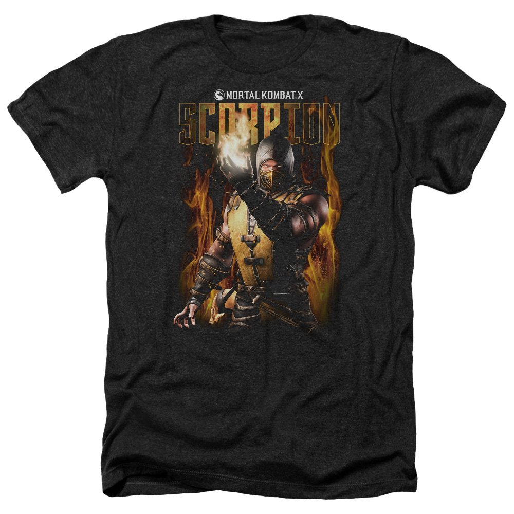 Mortal Kombat Scorpion Unisex T-Shirt for Men & Women - Comfortable Heather Fabric for Gaming & Casual Wear