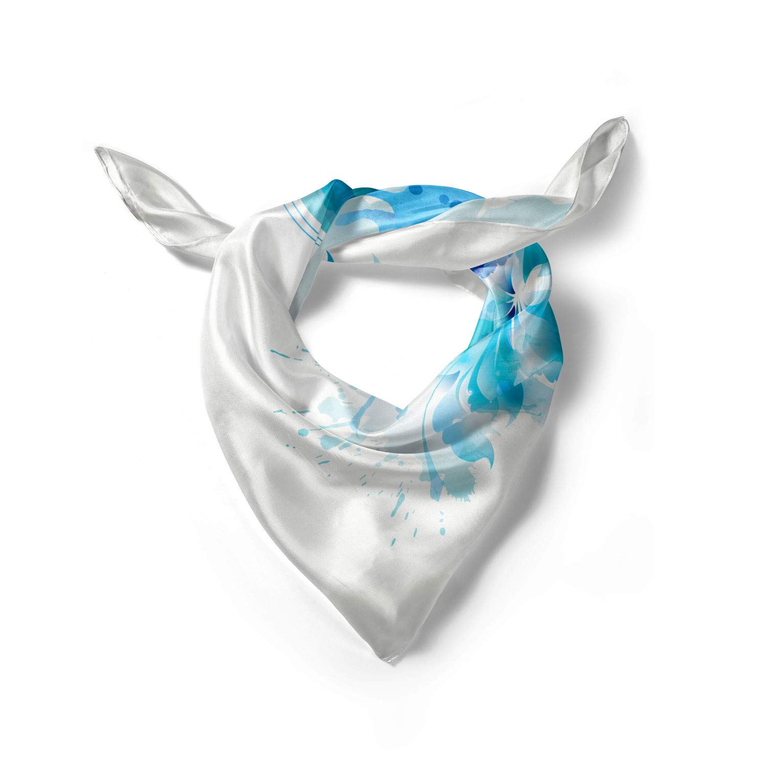 Ambesonne Watercolor Headscarf - Butterfly on Flower Design, Soft & Lightweight Hijab Scarf for Women, Perfect for Daily Wear, Prayer, and Fashion Accessories