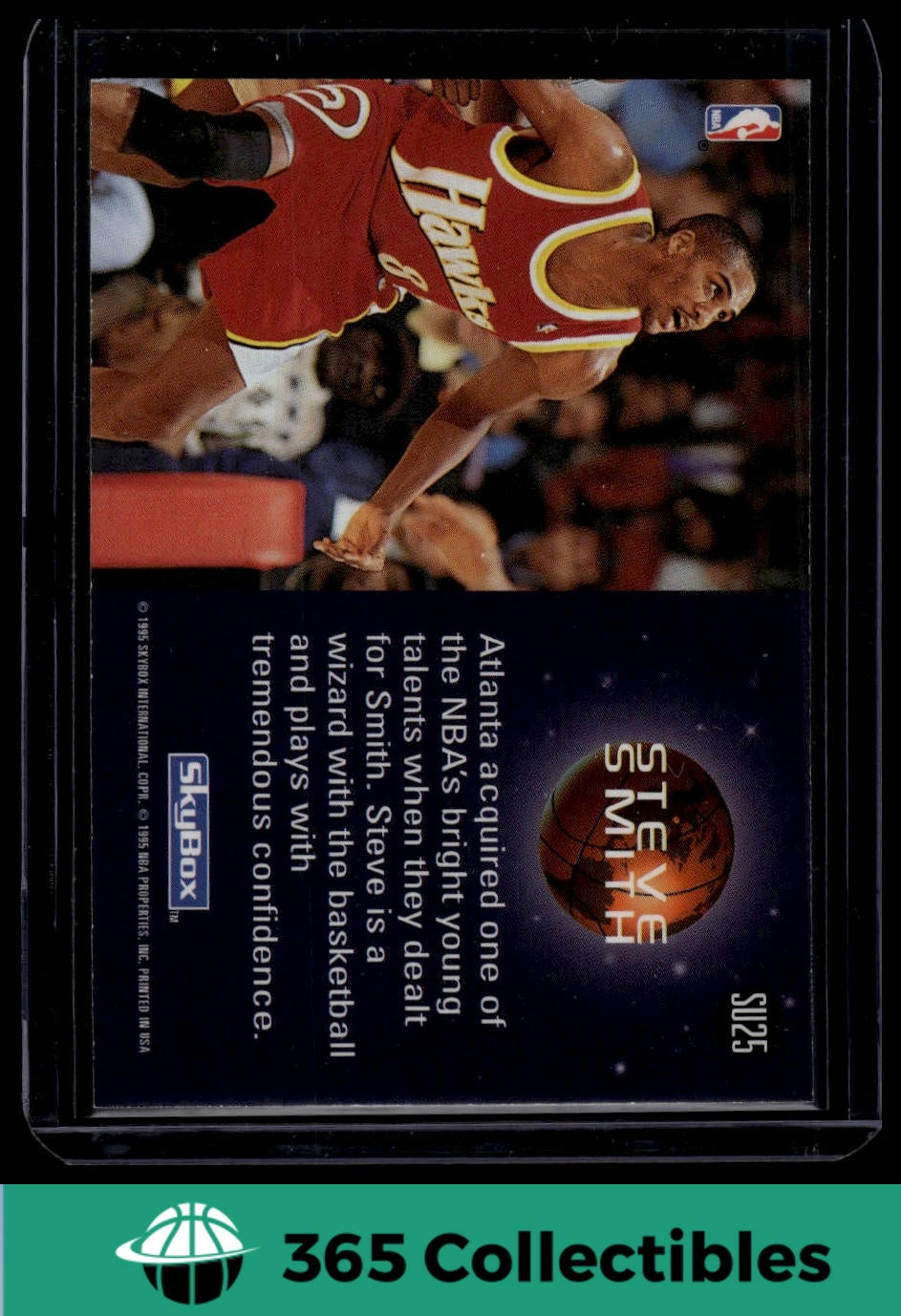 1994-95 SkyBox Premium Steve Smith Slammin' Universe #SU25 Basketball Card - Atlanta Hawks Player Collectible for Sports Memorabilia & NBA Fans