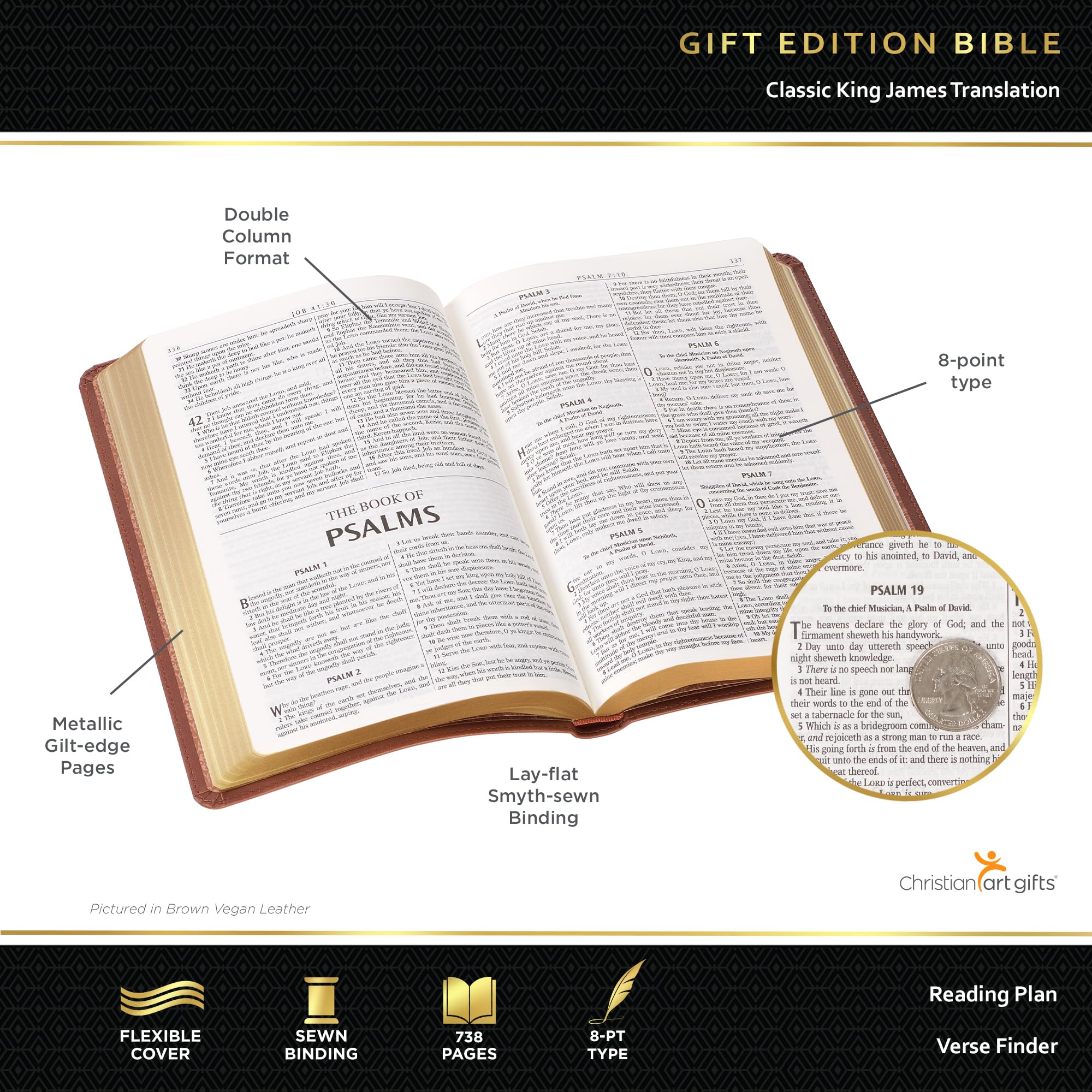 KJV Holy Bible, Gift Edition Faux Leather Cover - King James Version in Teal Blue | Perfect for Weddings, Baptisms & Christian Gift Giving