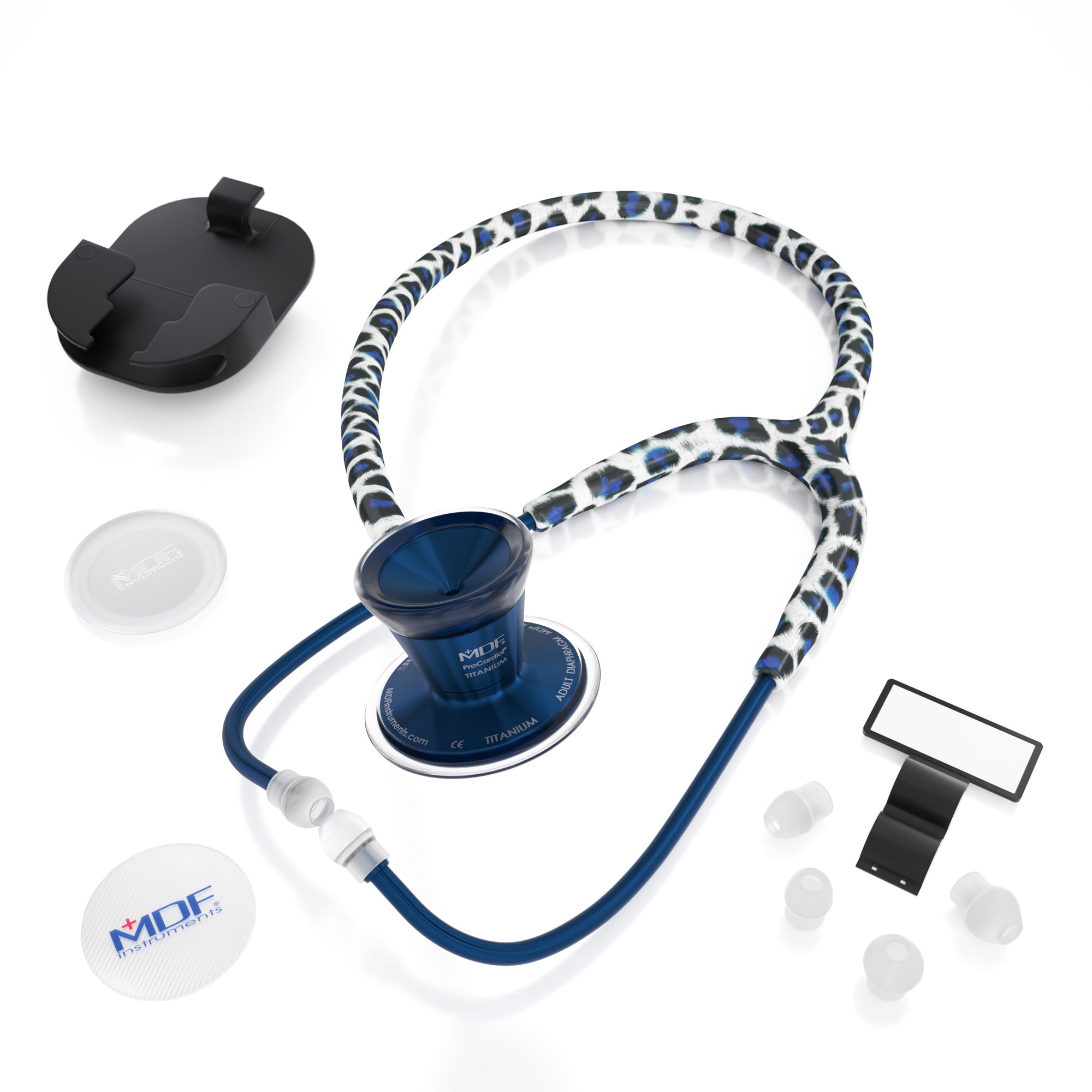 ProCardial® Titanium Cardiology Stethoscope - Tiberius Panther/Capridium - Premium Medical Stethoscope for Doctors, Nurses & Healthcare Professionals - Ideal for Cardiac Exams, Patient Monitoring & Clinical Use