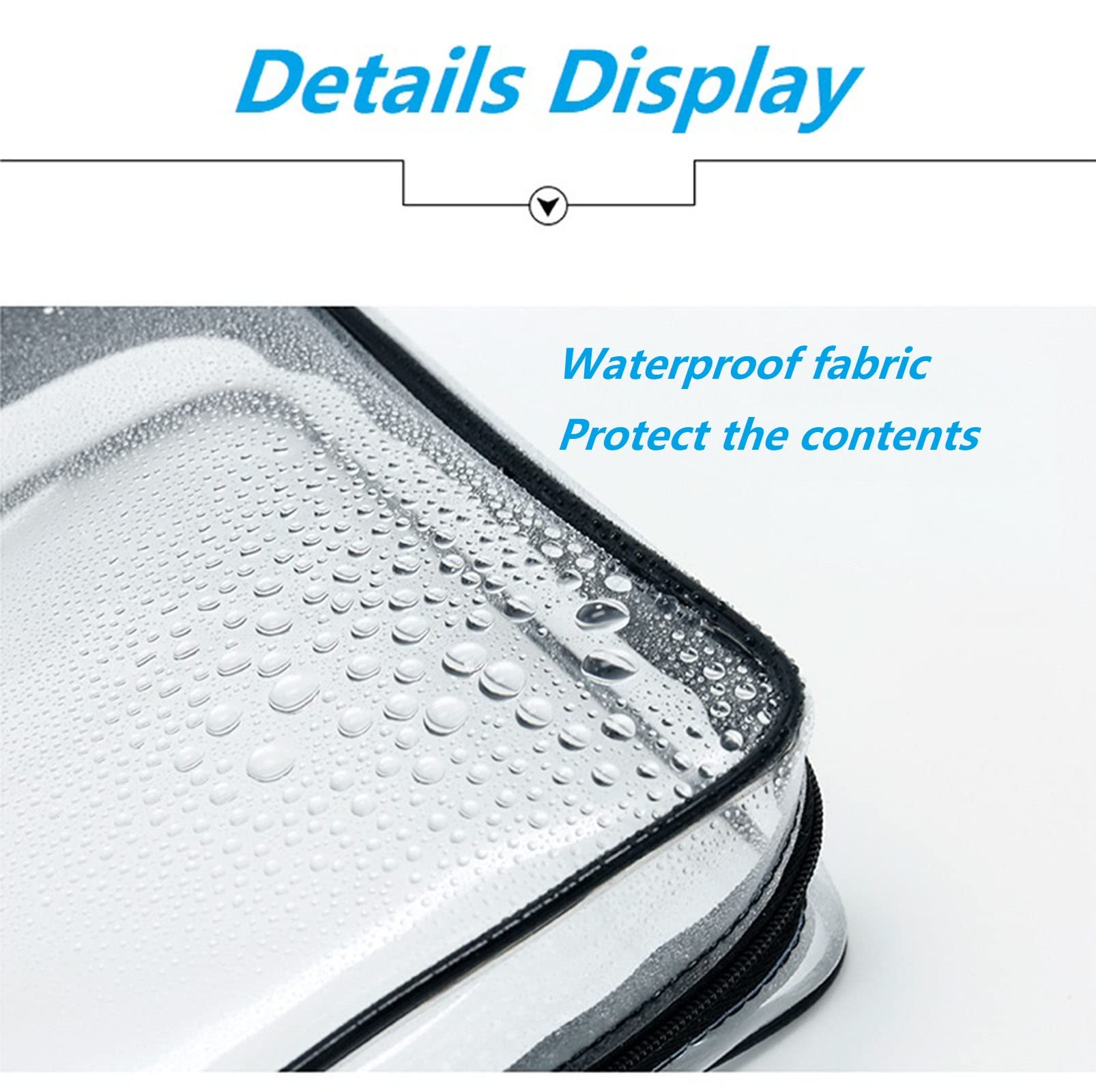 2 Pack Large Clear Toiletry Bags - Waterproof Transparent Travel Cosmetic Organizer for Makeup, Toiletries & Essentials | Perfect for Airplane Carry-on, Gym, Beach & Vacation Packing