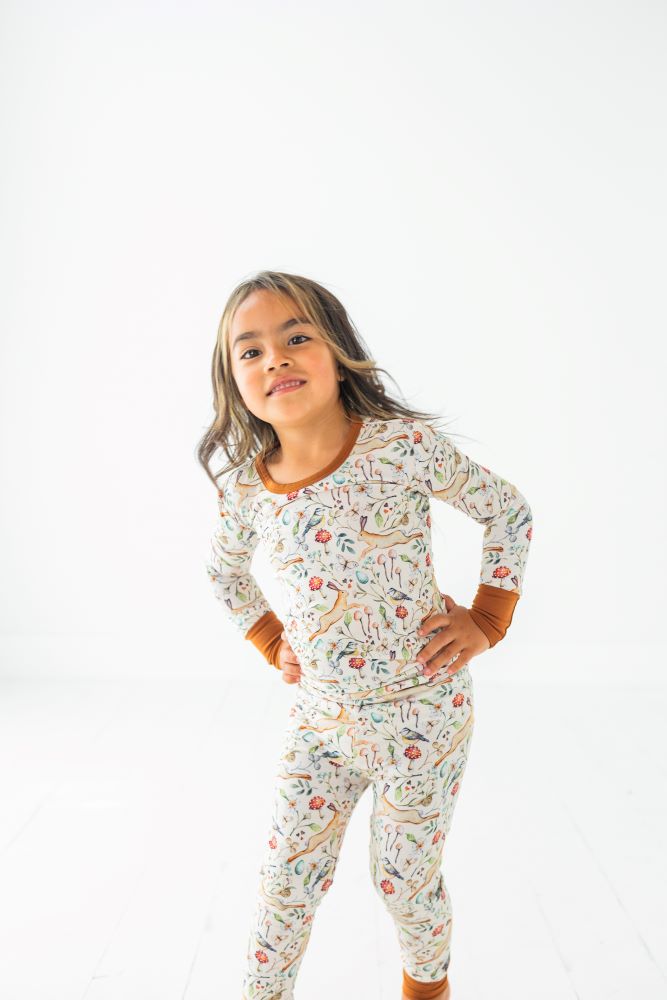 Forest Frolic Two Piece Pajama Set - Soft & Comfortable Sleepwear for Women - Perfect for Lounging, Sleepovers & Cozy Nights at Home