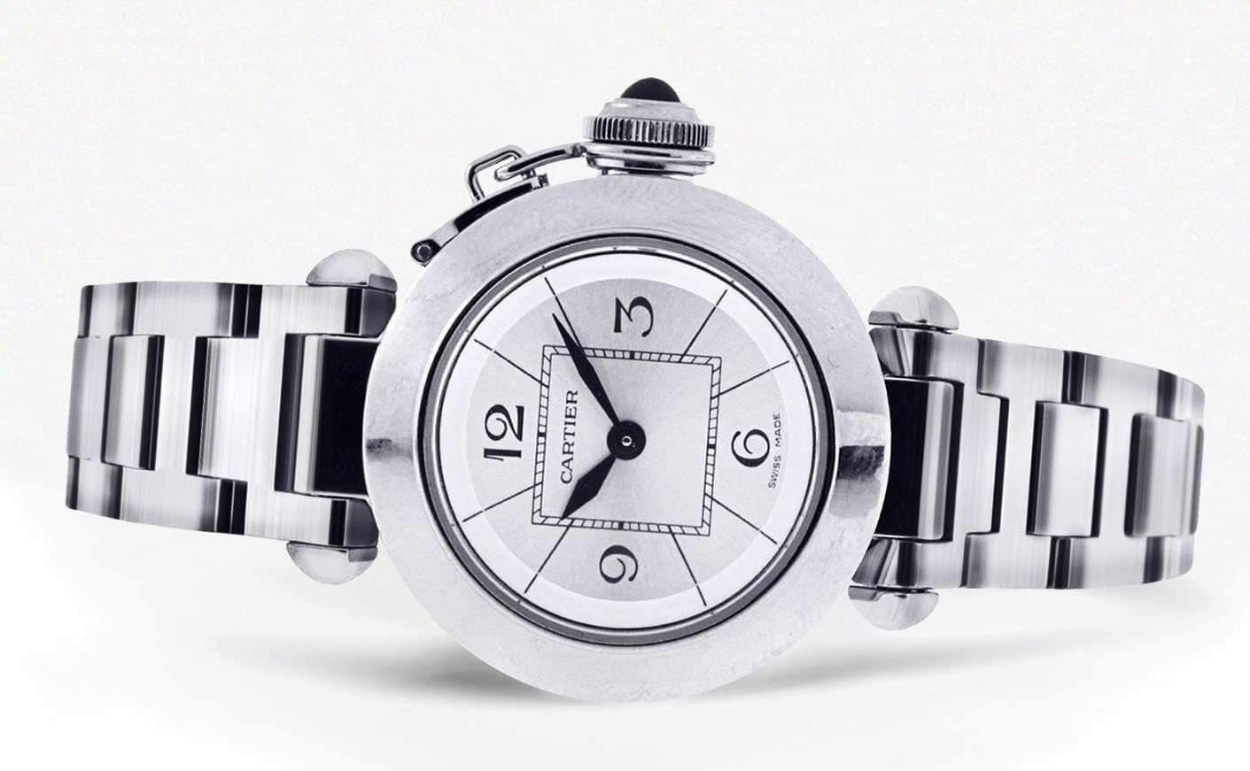 Cartier Miss Pasha Women's Watch - 27mm Stainless Steel Luxury Timepiece for Elegant Occasions & Formal Events