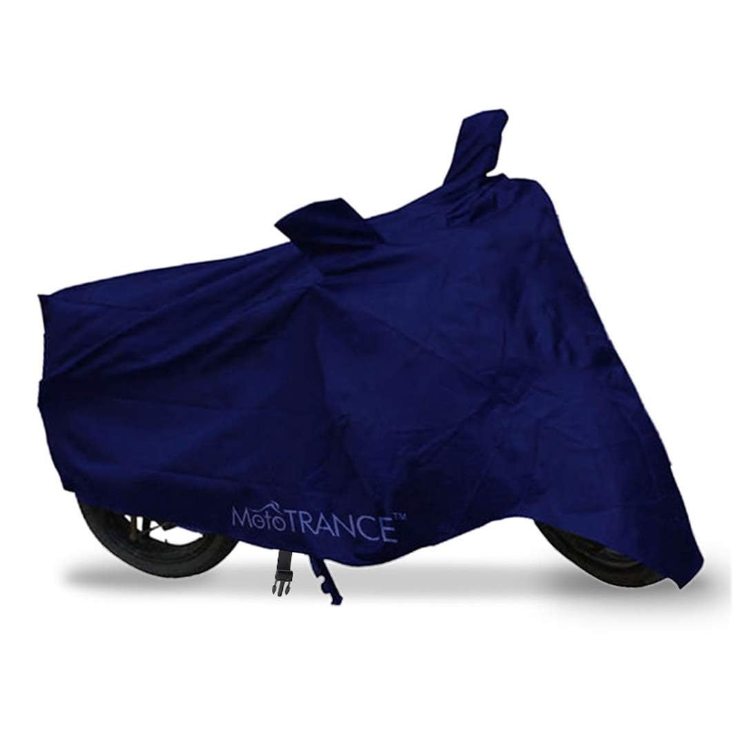 Mototrance Waterproof Blue Motorcycle Cover for Hero Splendor Plus - All-Weather Protection for Outdoor & Indoor Bike Storage