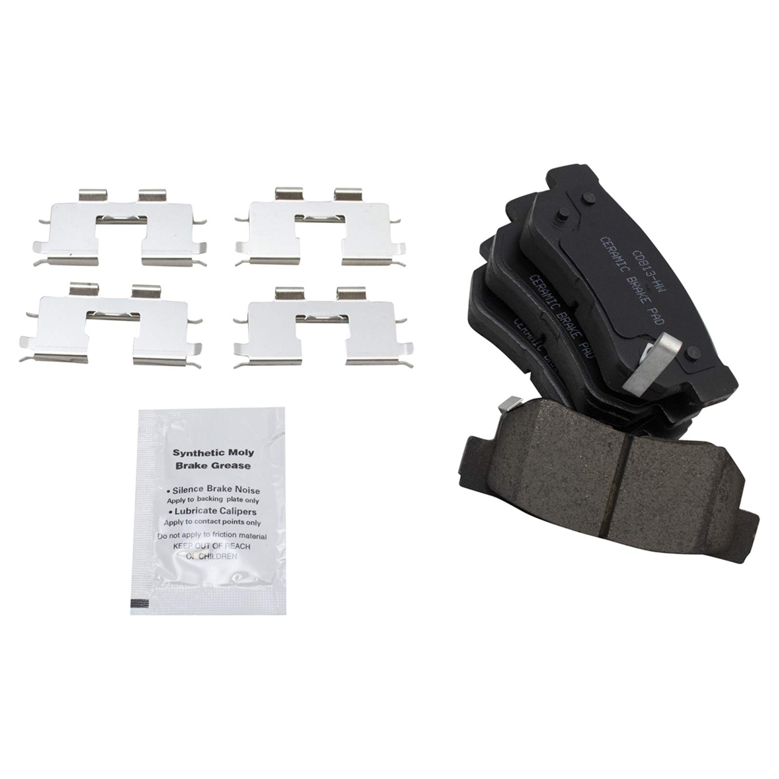 TRQ Premium Rear Ceramic Brake Pads & Rotors Kit with Chemicals - Compatible with 2006-2009 Hyundai Azera | Smooth Stopping Power for City Driving & Highway Commutes