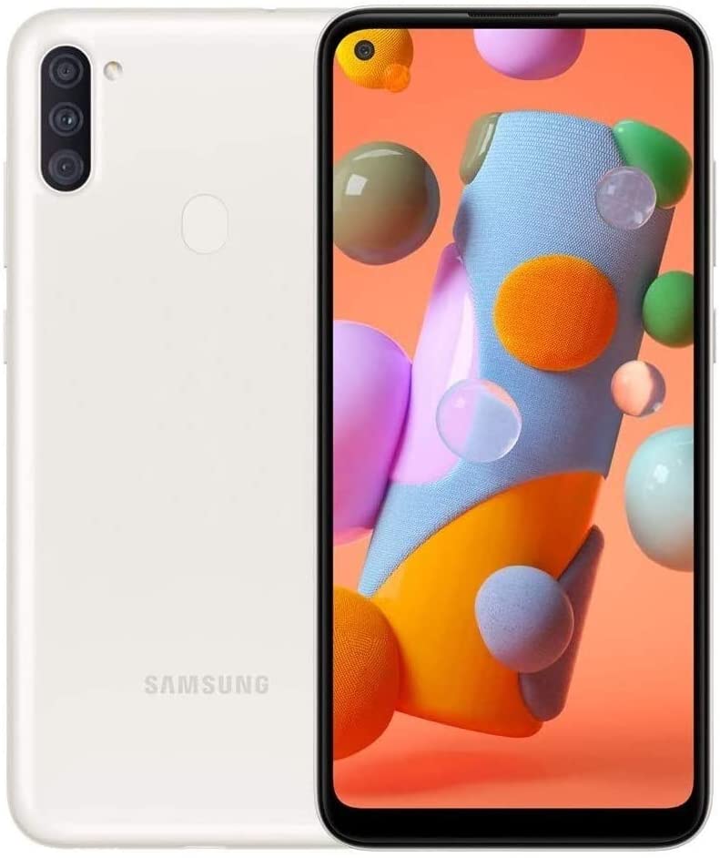 Samsung Galaxy A11 32GB Unlocked Smartphone - White (Verizon Compatible) for Streaming, Gaming & Social Media