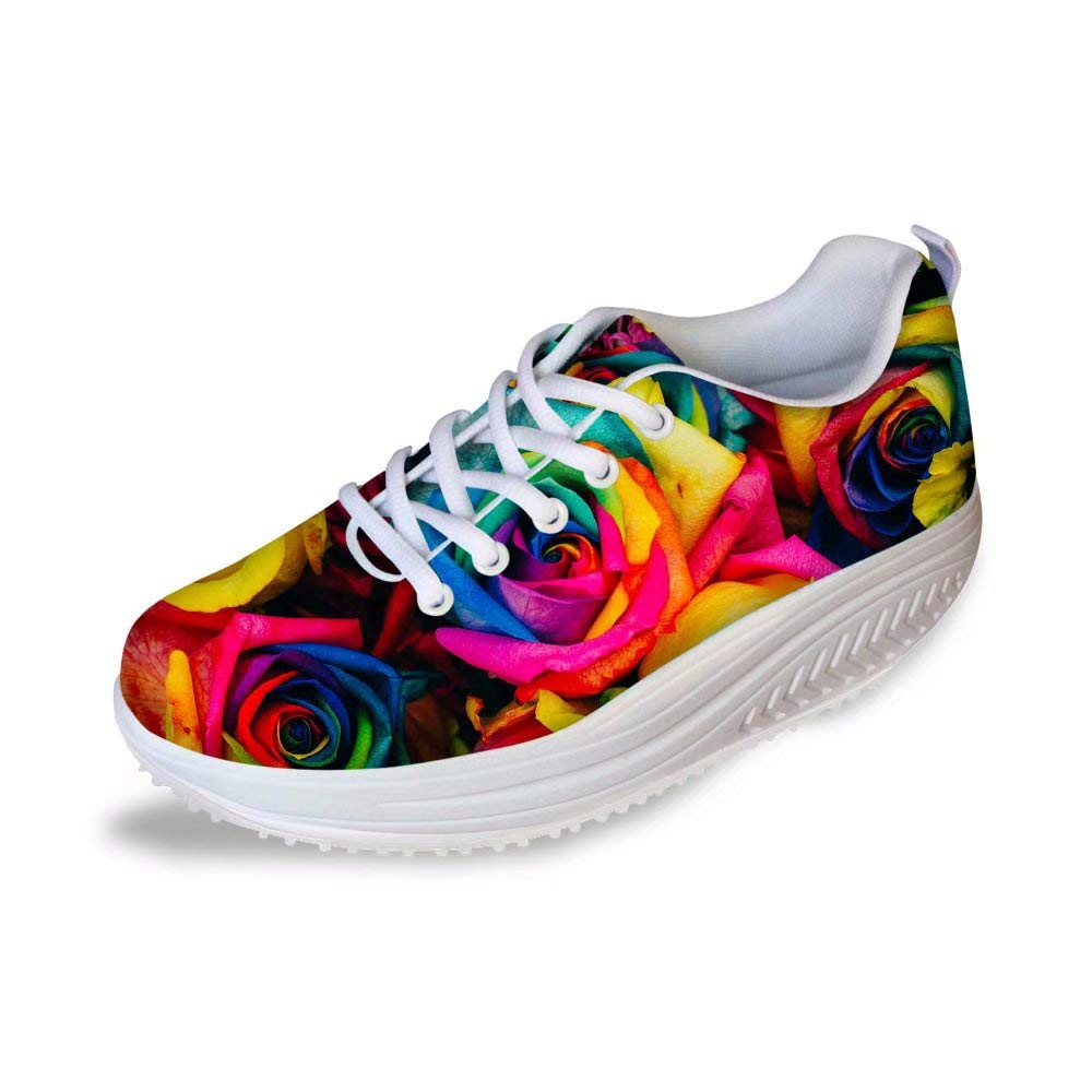 FOR U DESIGNS Women's Platform Sneakers - Comfortable Walking Shoes for Fitness, Casual & Outdoor Activities | Trendy Wedge Sneakers for Teens & Young Adults | Perfect for Gym, Running Errands & Street Style Fashion