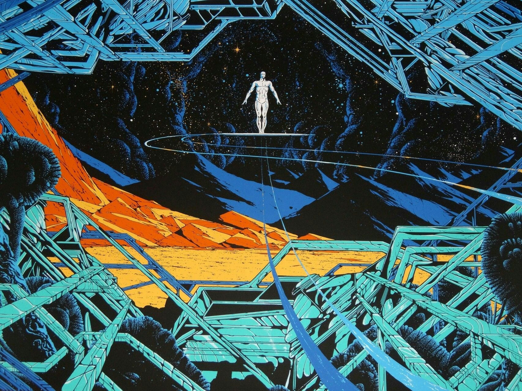 Fantastic Four Silver Surfer 1000 Piece Jigsaw Puzzle - Marvel Superhero Collectible for Adults & Teens - Perfect for Family Game Nights & Superhero Fans