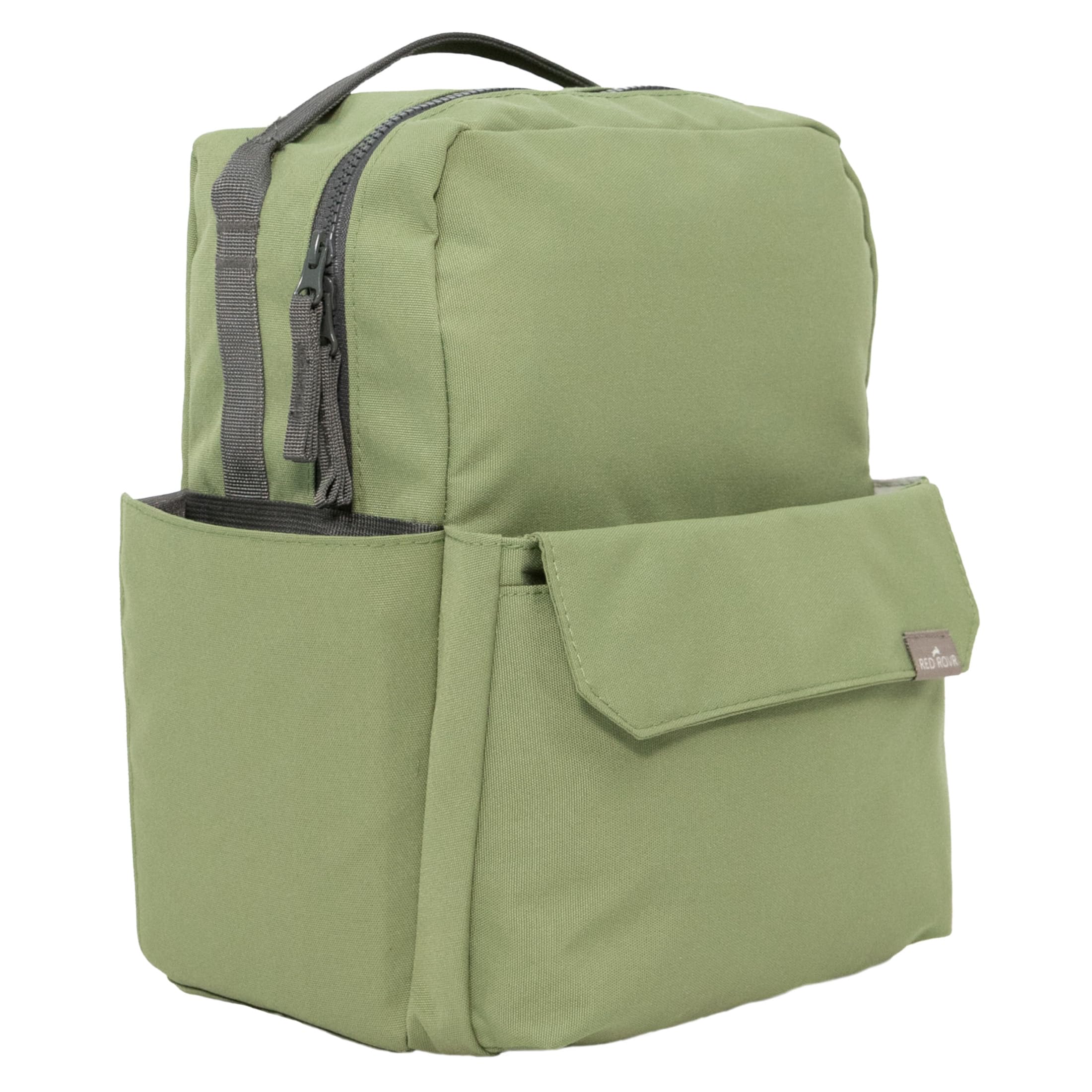 RED ROVR Mini Roo Backpack - Lightweight Hiking Daypack for Women & Men, Water-Resistant Small Backpack for Travel, Gym, Work, and Outdoor Adventures (Moss Green)