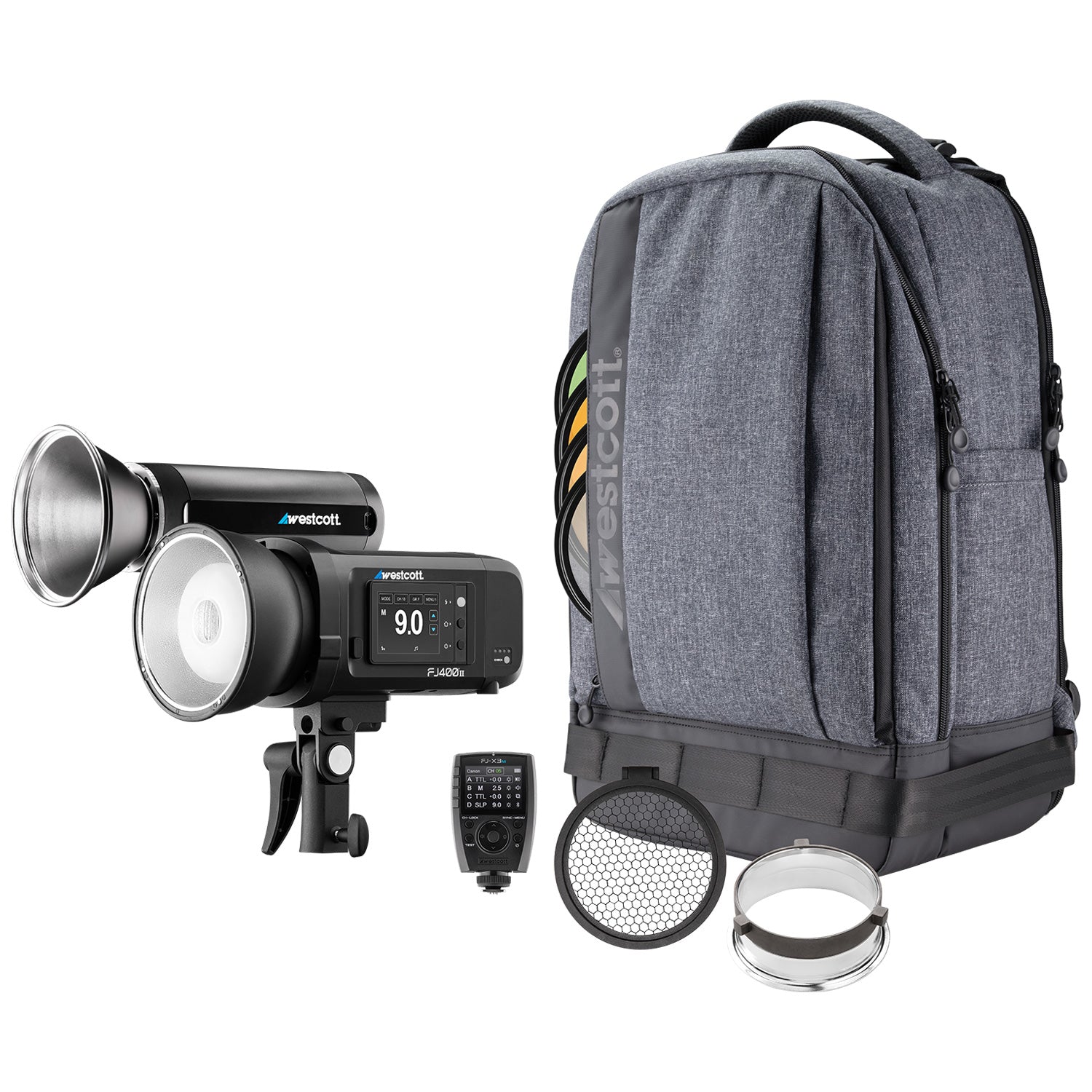 FJ Wireless 2 Light Portable Portrait Flash Kit - Professional Studio Lighting for Photography, YouTube Videos & Content Creation - Perfect for Indoor/Outdoor Shoots, Product Photography & Vlogging