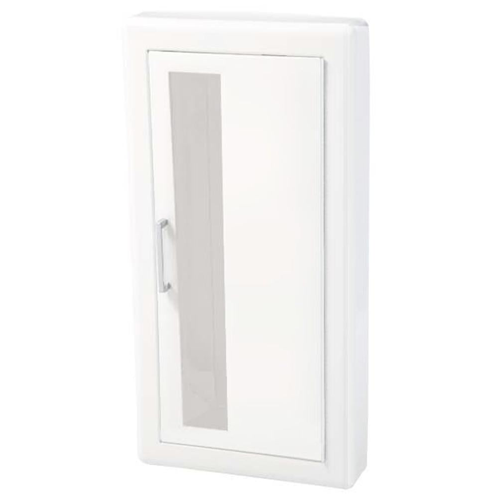 JL Industries 1017V10 Ambassador Fire Extinguisher Cabinet - Vertical Duo Panel with Pull Handle - Wall Mounted Safety Cabinet for Office, School & Commercial Buildings