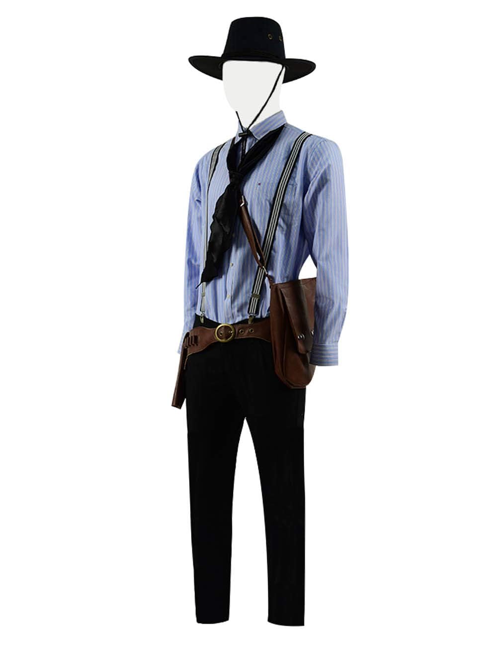 Red Dead Redemption 2 Arthur Morgan Gunslinger Costume - Western Cowboy Outfit for Cosplay, Halloween & Western Theme Parties