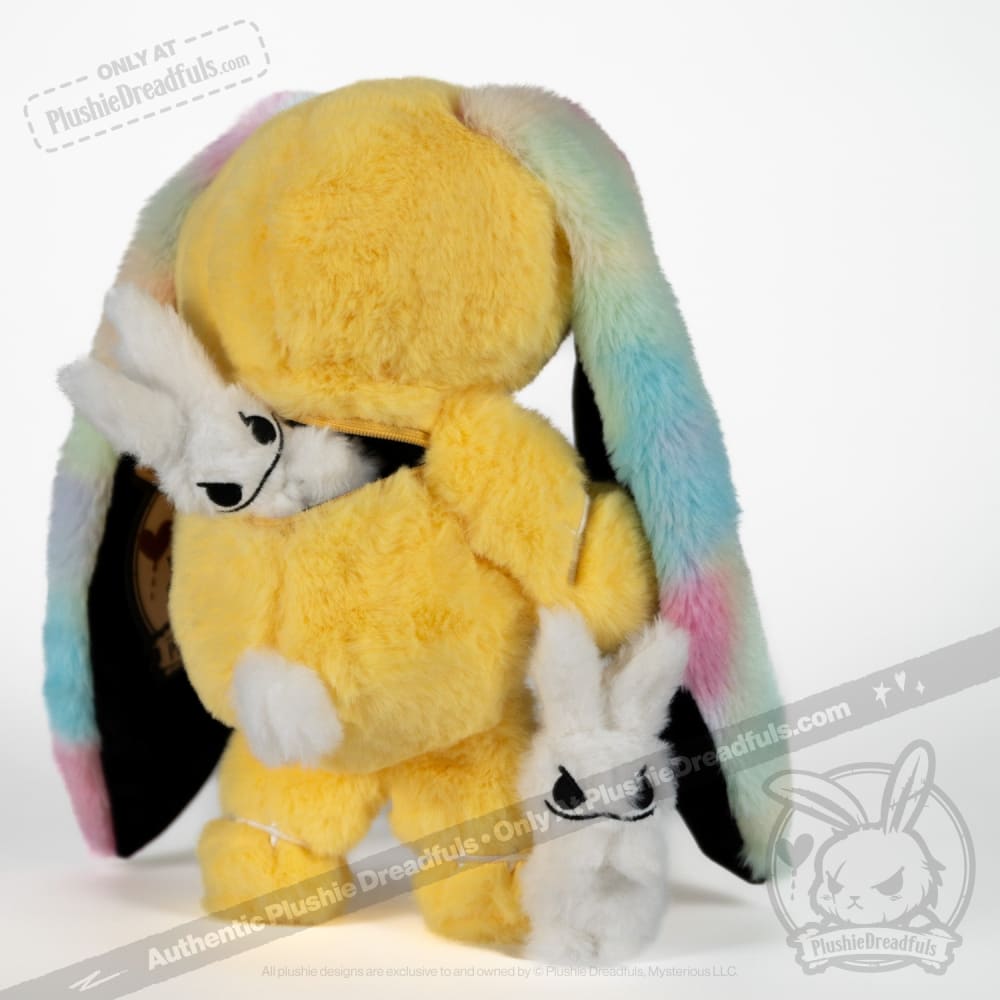 Plushie Dreadfuls Anxiety Rabbit Stuffed Animal - Yellow Limited Edition Soft Plush Toy for Stress Relief & Comfort | Perfect for Anxiety Support, Therapy, and Cuddling