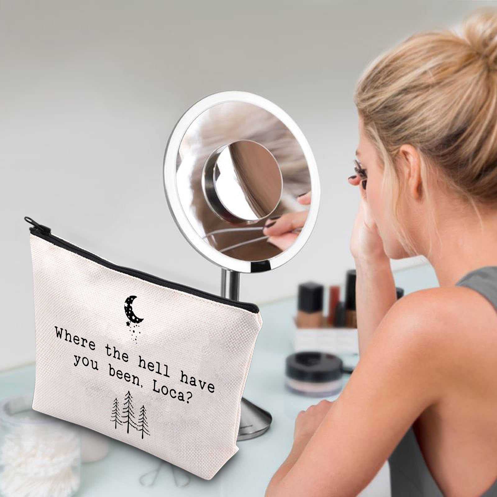 Jacob Inspired Bella 'Where The Hell Have You Been Loca' Zipper Pouch Makeup Bag - Perfect for Travel, Cosmetics & Daily Essentials Organization